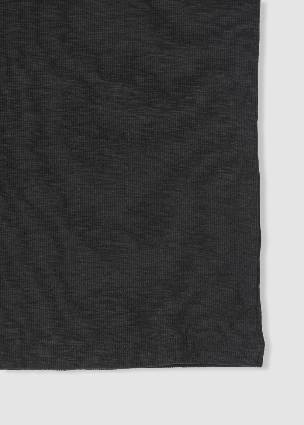 [WINDER x 103 MONSIEUR EXCLUSIVE]] SNAP HENLEY NECK SHORT TOP - CHAROCAL [103 MONSIEUR EXCLUSIVE]