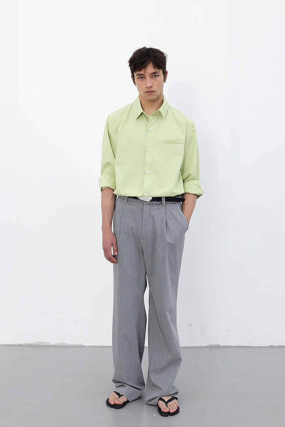 [ANYTIME LOREAK] FREESIA BLOOM SHIRT - LIME