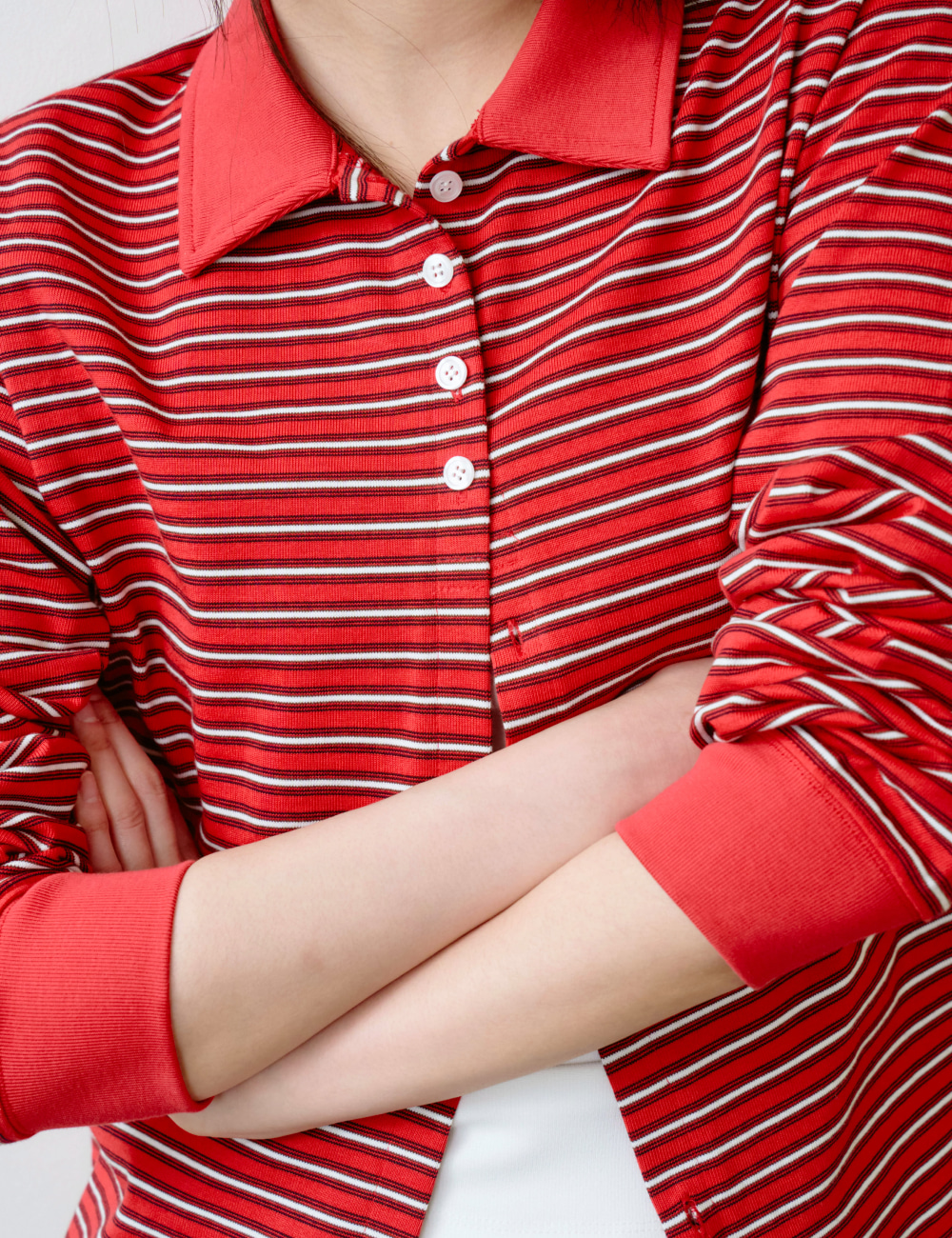 [GEN:RE] Any Way Pique Shirt Red