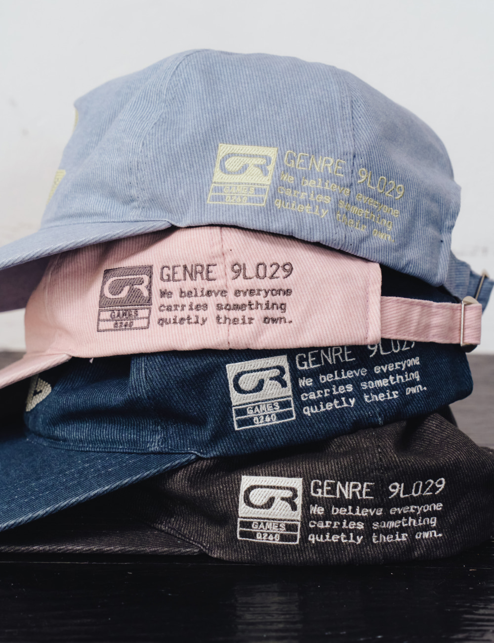 [GEN:RE] Play Homage Washed Ball Cap Light Pink