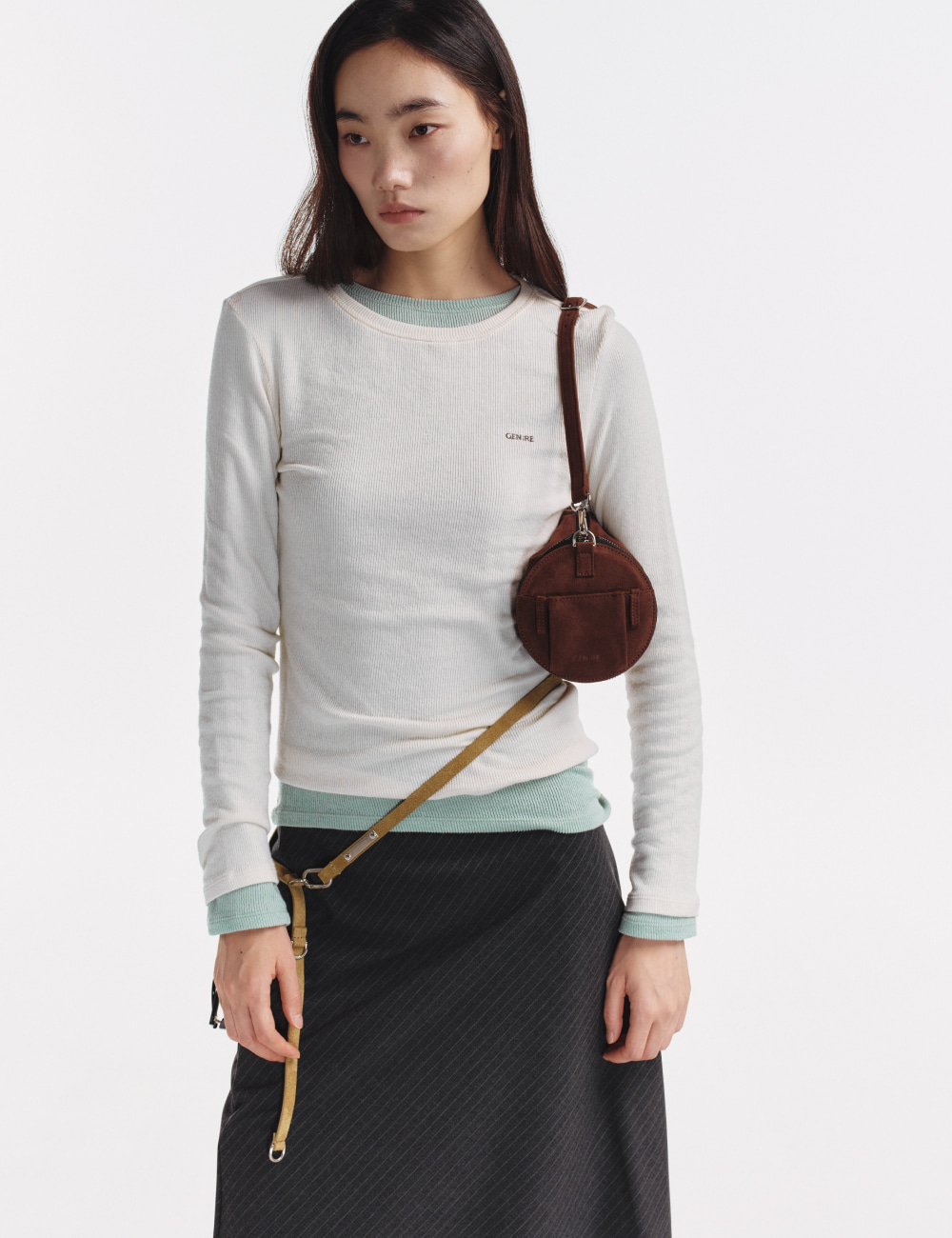 [GEN:RE] Archive Trouser Round Bag Brown