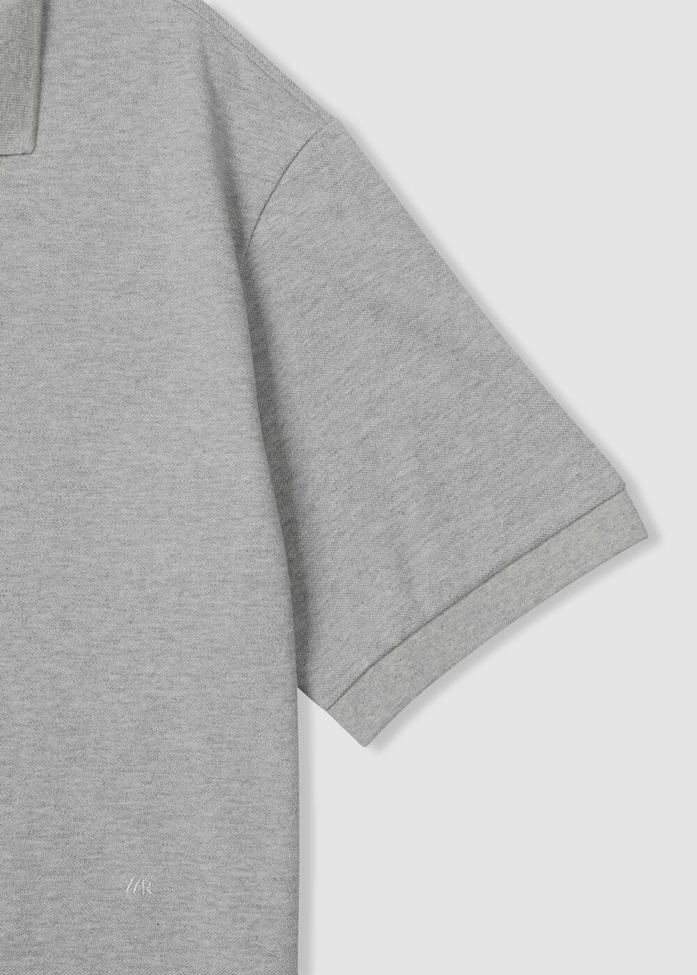 [WINDER] CLASSIC PIQUE TOP - MELANGE GREY