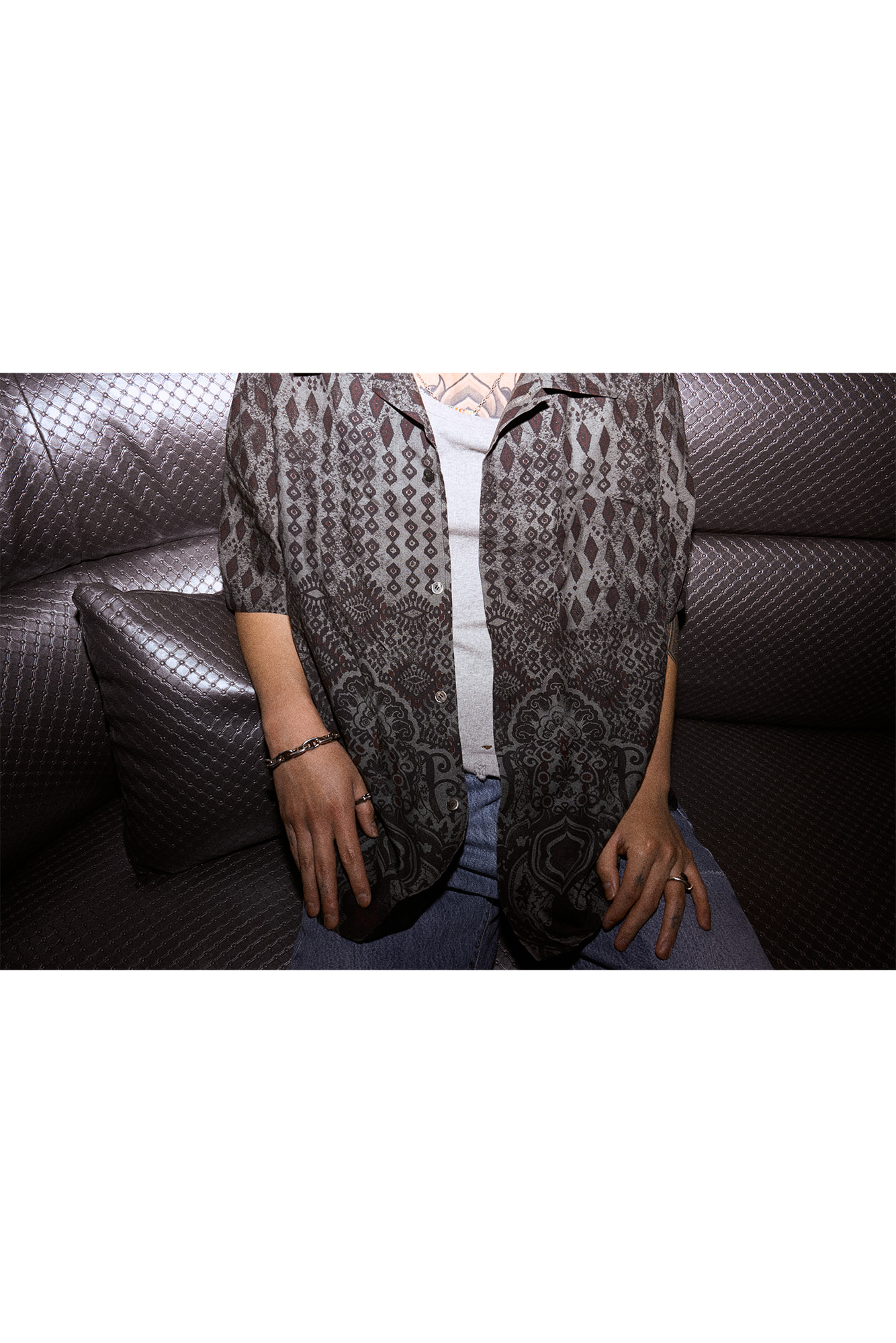 [SURFACE EDITION] FULL PRINT SHORT SLEEVE SHIRT GRAY