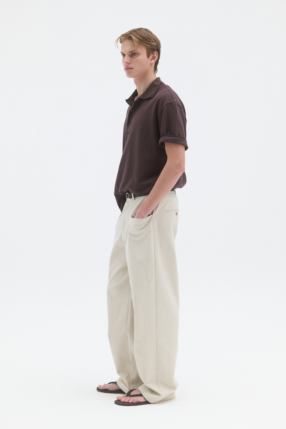 [WINDER] CLASSIC PIQUE TOP - VINTAGE BROWN