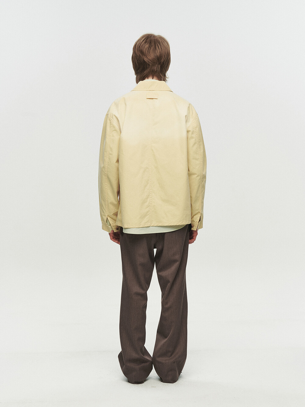 [HEUTE] CONTRAST COLLAR FIELD JACKET (YELLOW)