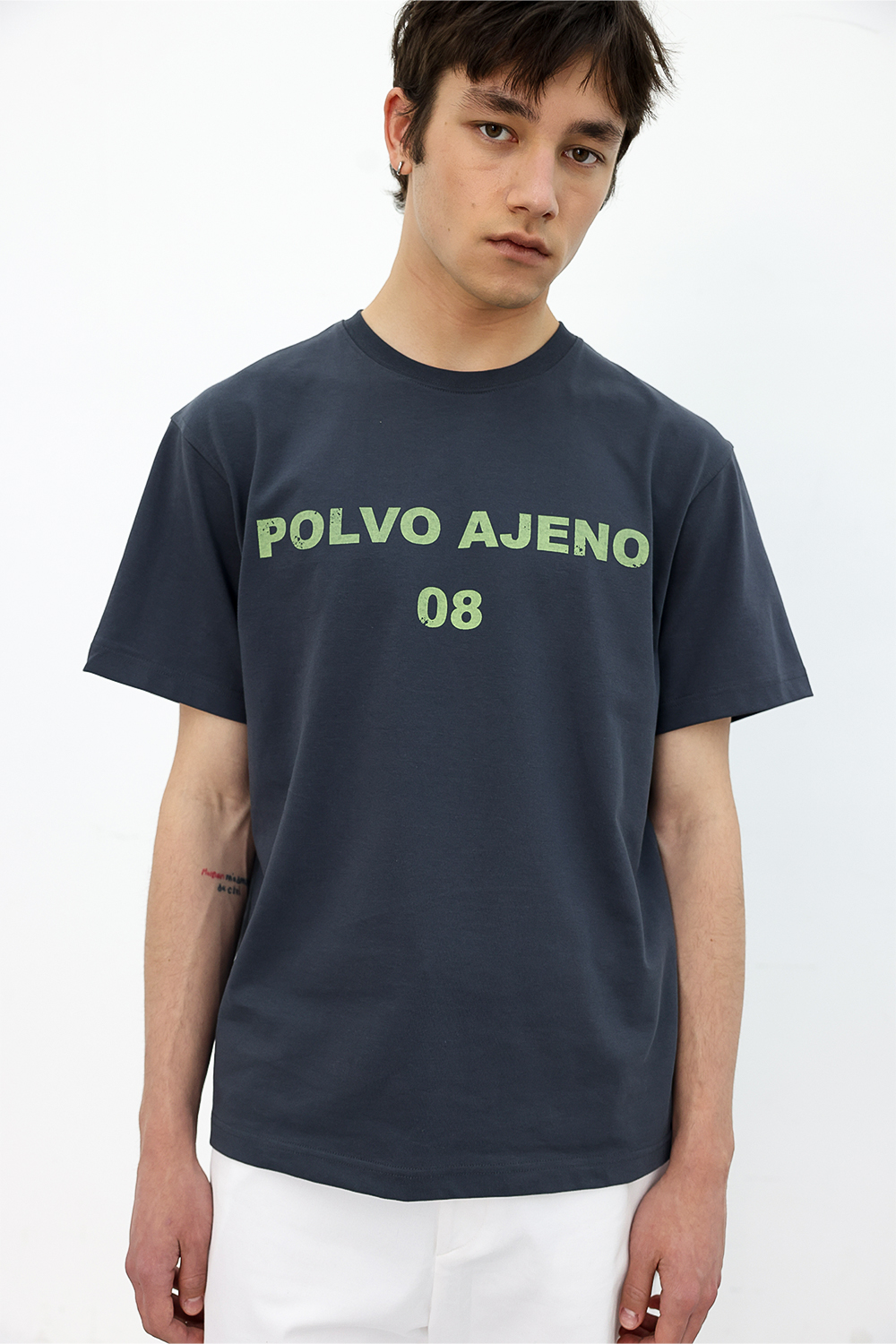 [ANYTIME LOREAK] PRIMROSE HALF TEE - CHARCOAL