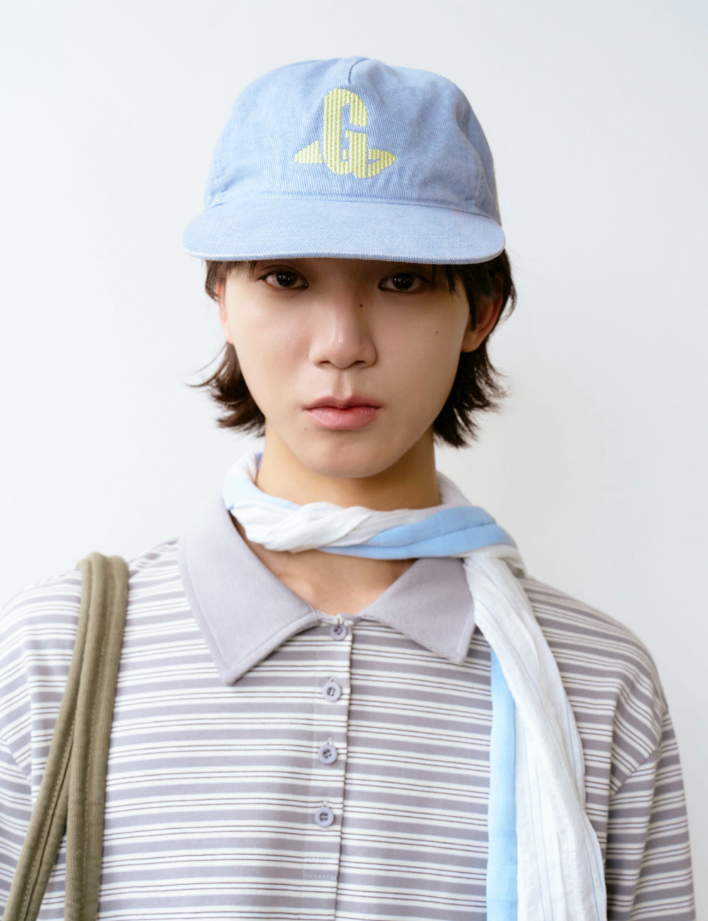 [GEN:RE] Play Homage Washed Ball Cap Sky Blue