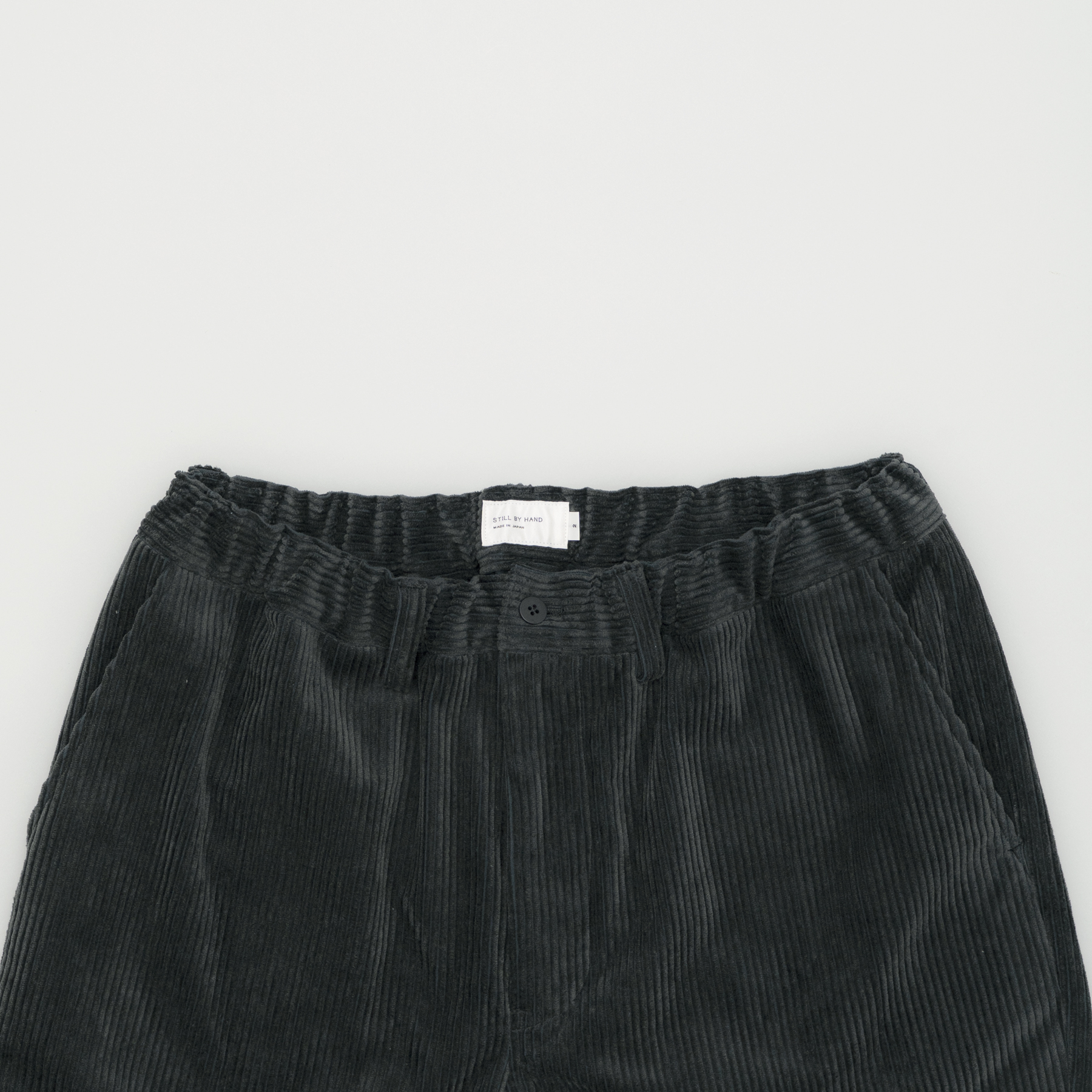[STILL BY HAND] PT03263OS - Corduroy straight pants BLACK