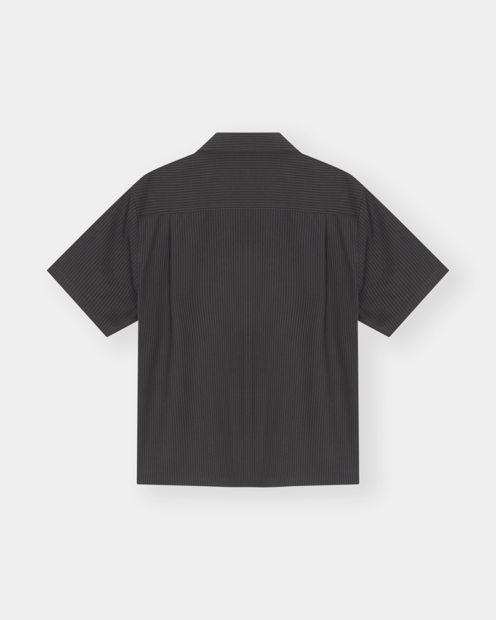 [kineto] Refined Wool Stripe Shirt_Dark Brown