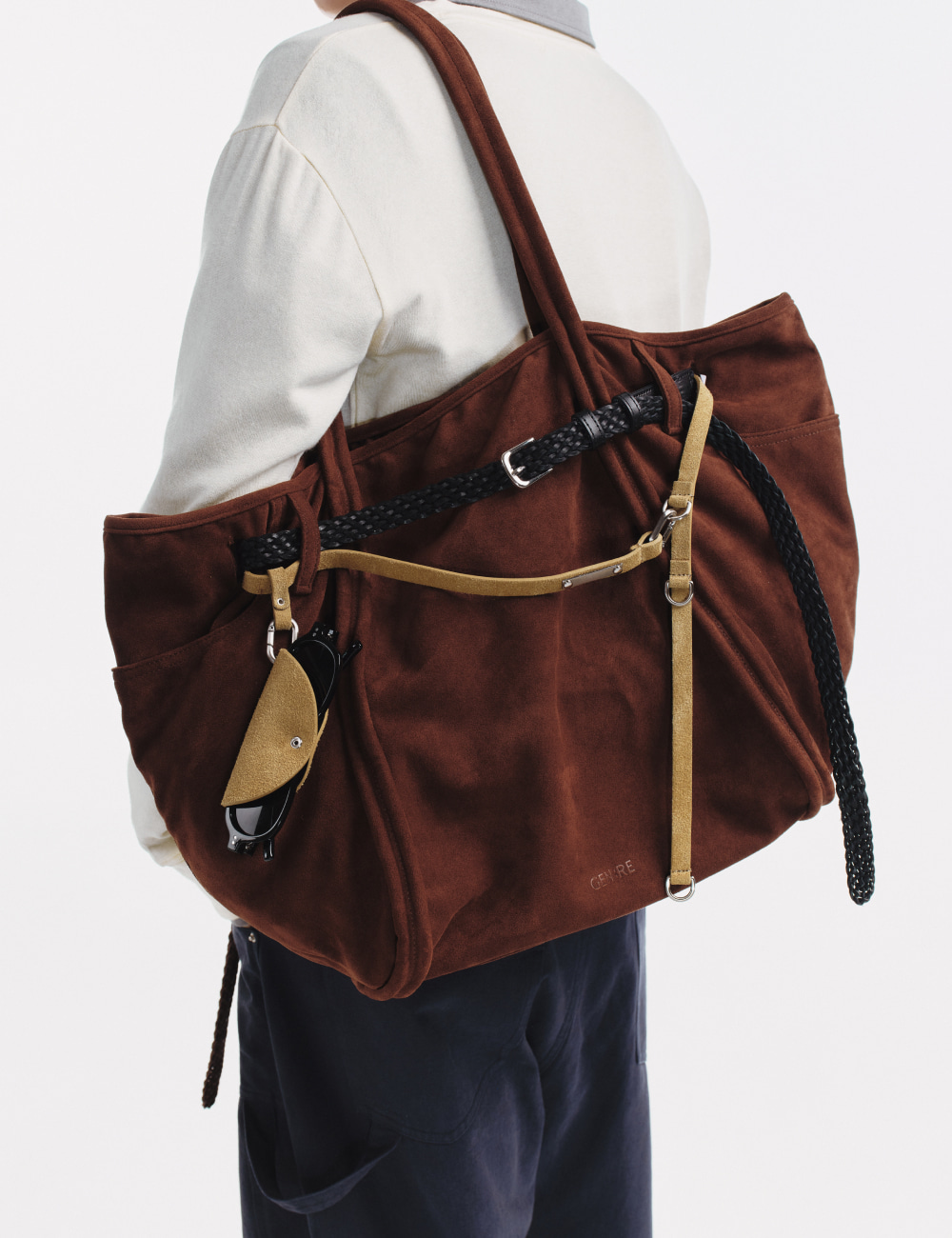 [GEN:RE] Archive Trouser Leather Bag Brown