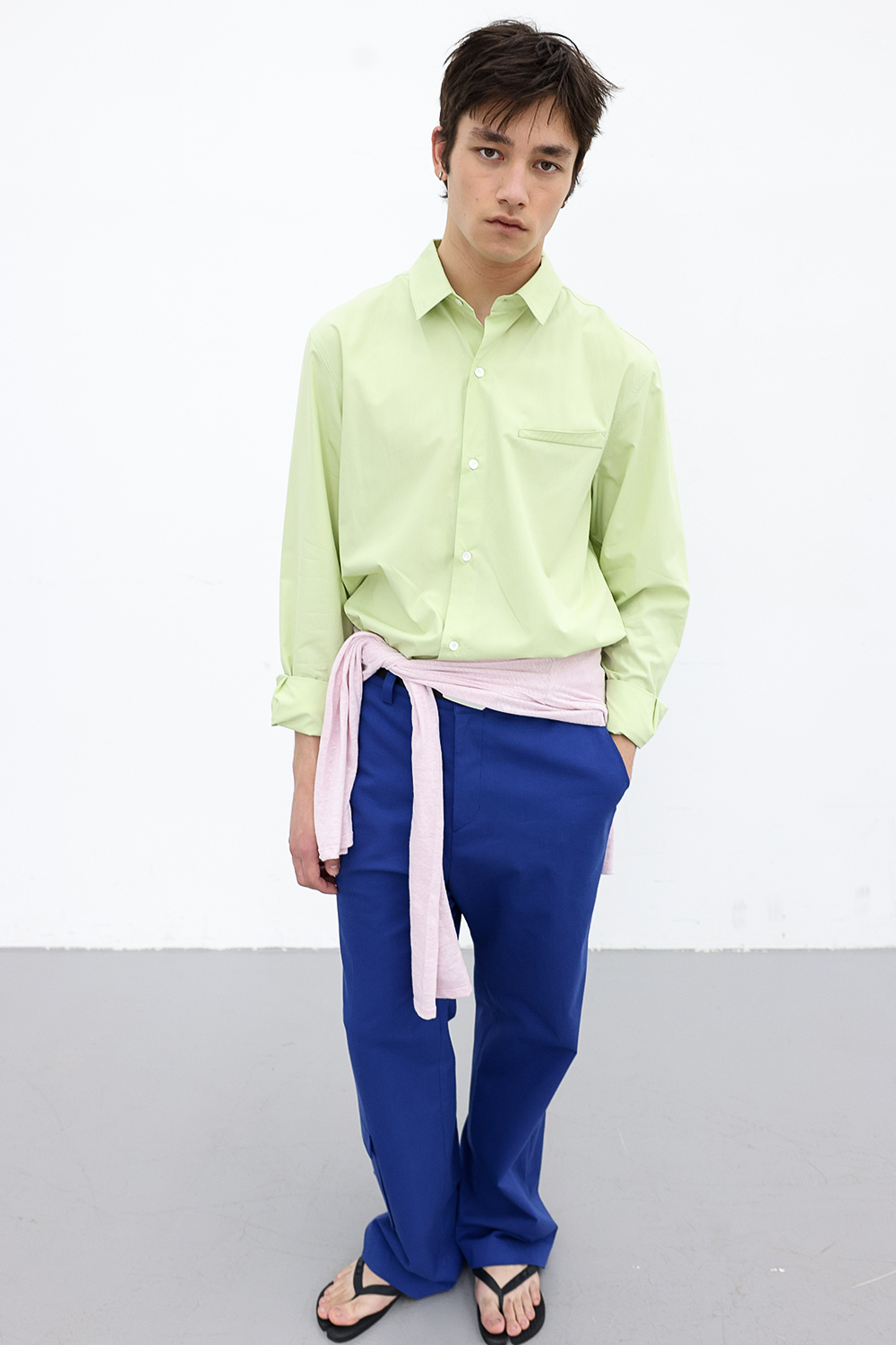 [ANYTIME LOREAK] FREESIA BLOOM SHIRT - LIME