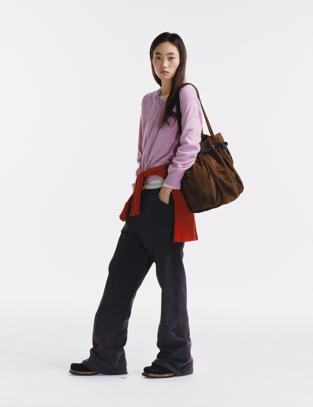 [GEN:RE] Archive Trouser Leather Bag Brown