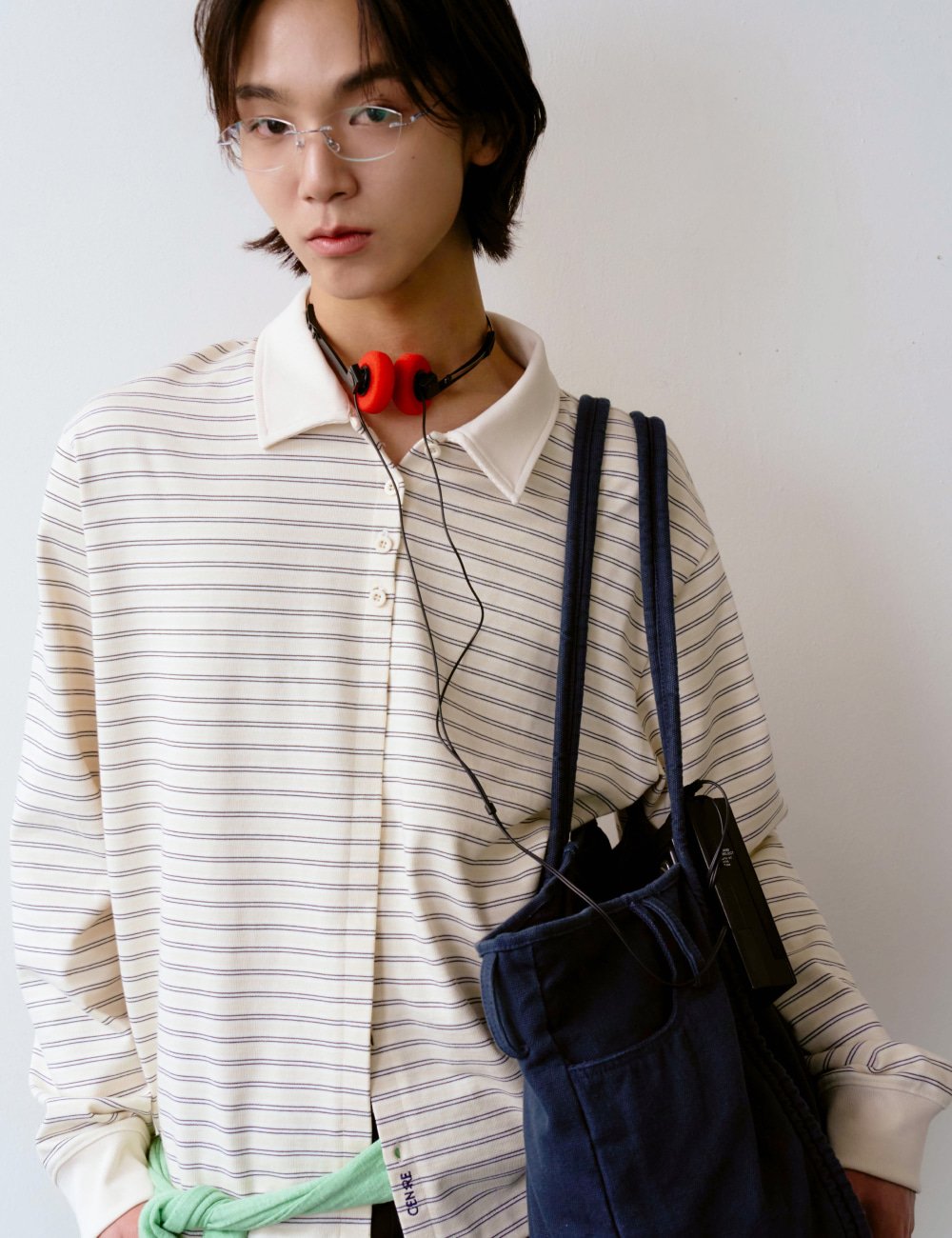 [GEN:RE] Any Way Pique Shirt Cream