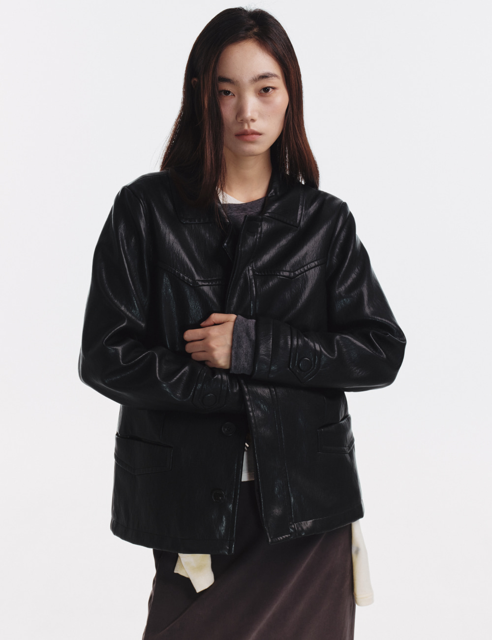 [GEN:RE] Mirage Faux Leather Jacket