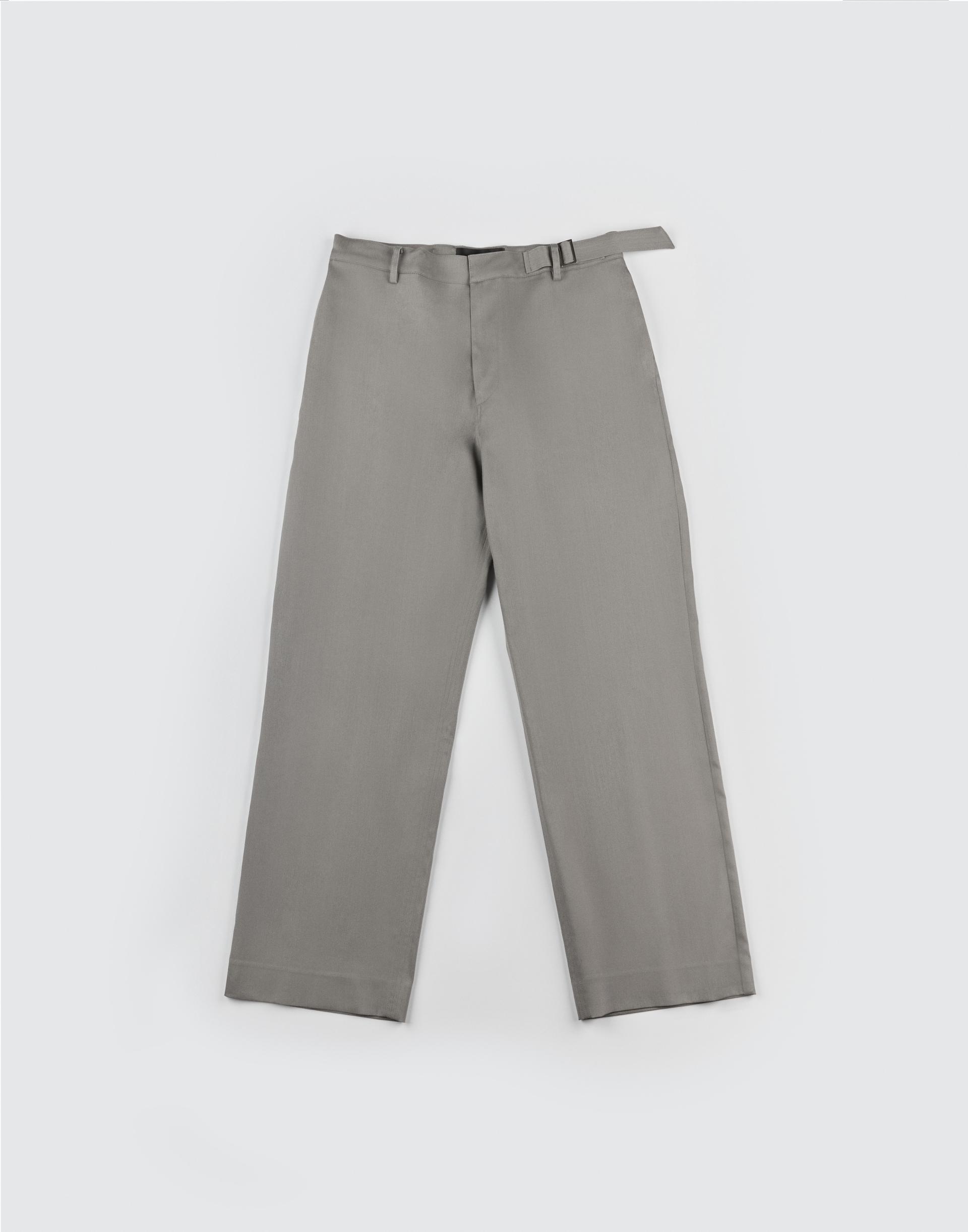 [MOOMYUNG] BOYISH TAILORED TROUSERS (GREY)