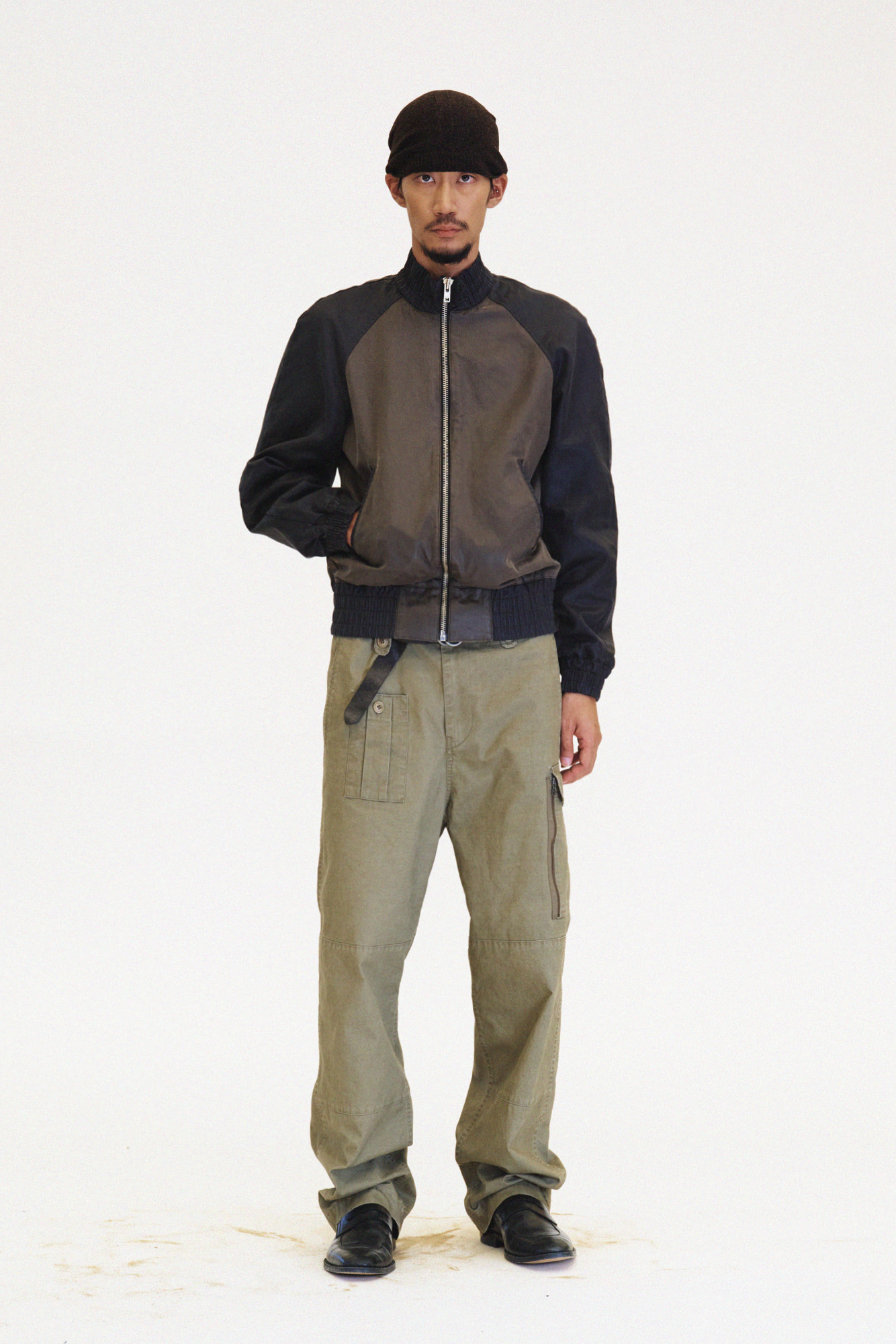 [SURFACE EDITION] CONTRAST ZIP UP JACKET BROWN