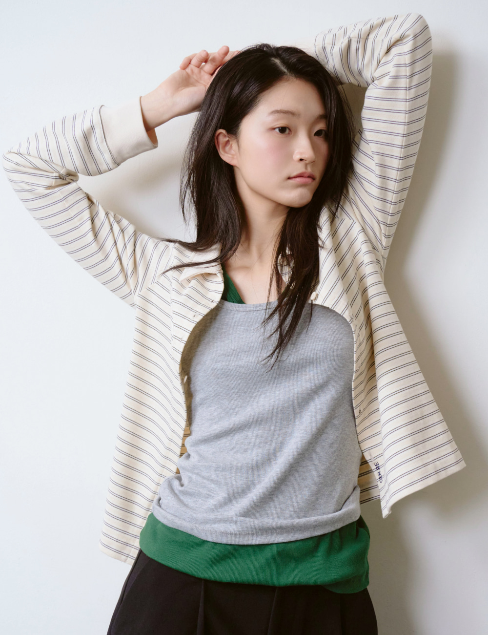 [GEN:RE] Any Way Pique Shirt Cream