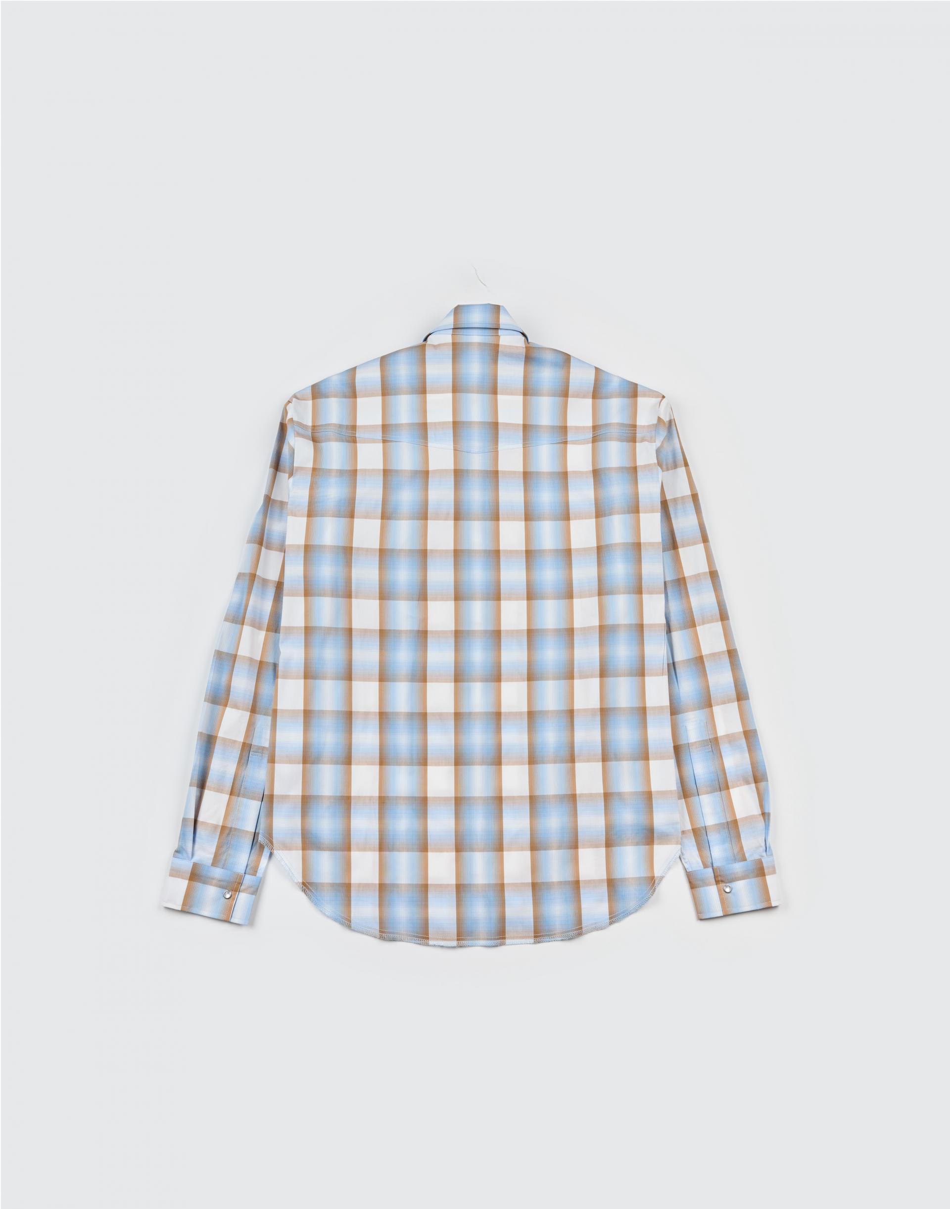 [MOOMYUNG] ‘Keanu’ CHECKED WESTERN SHIRT (SKY BLUE CHECK)