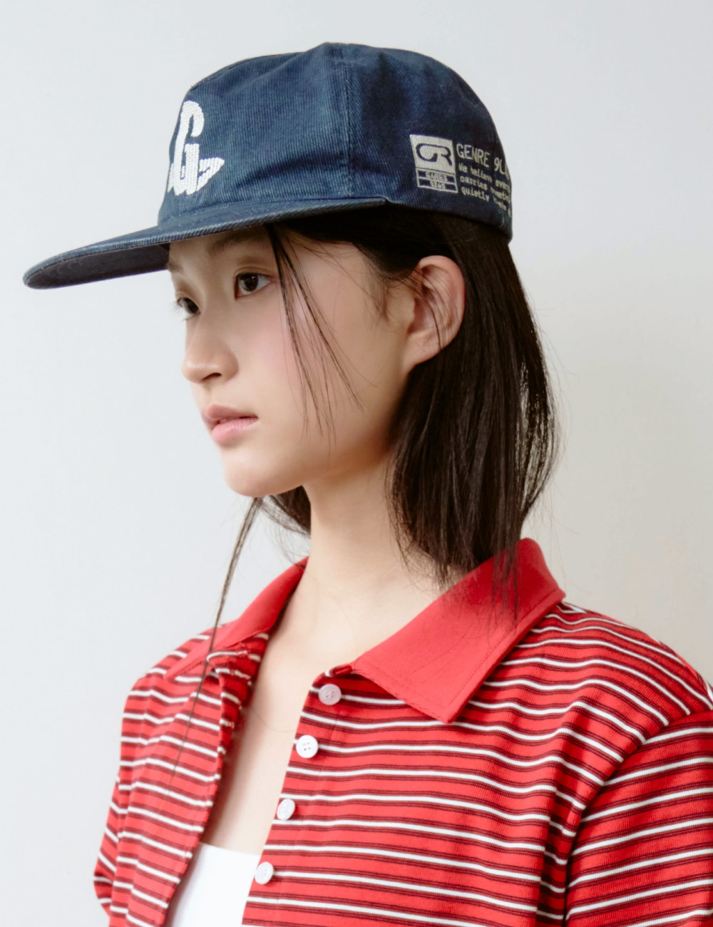 [GEN:RE] Play Homage Washed Ball Cap Navy