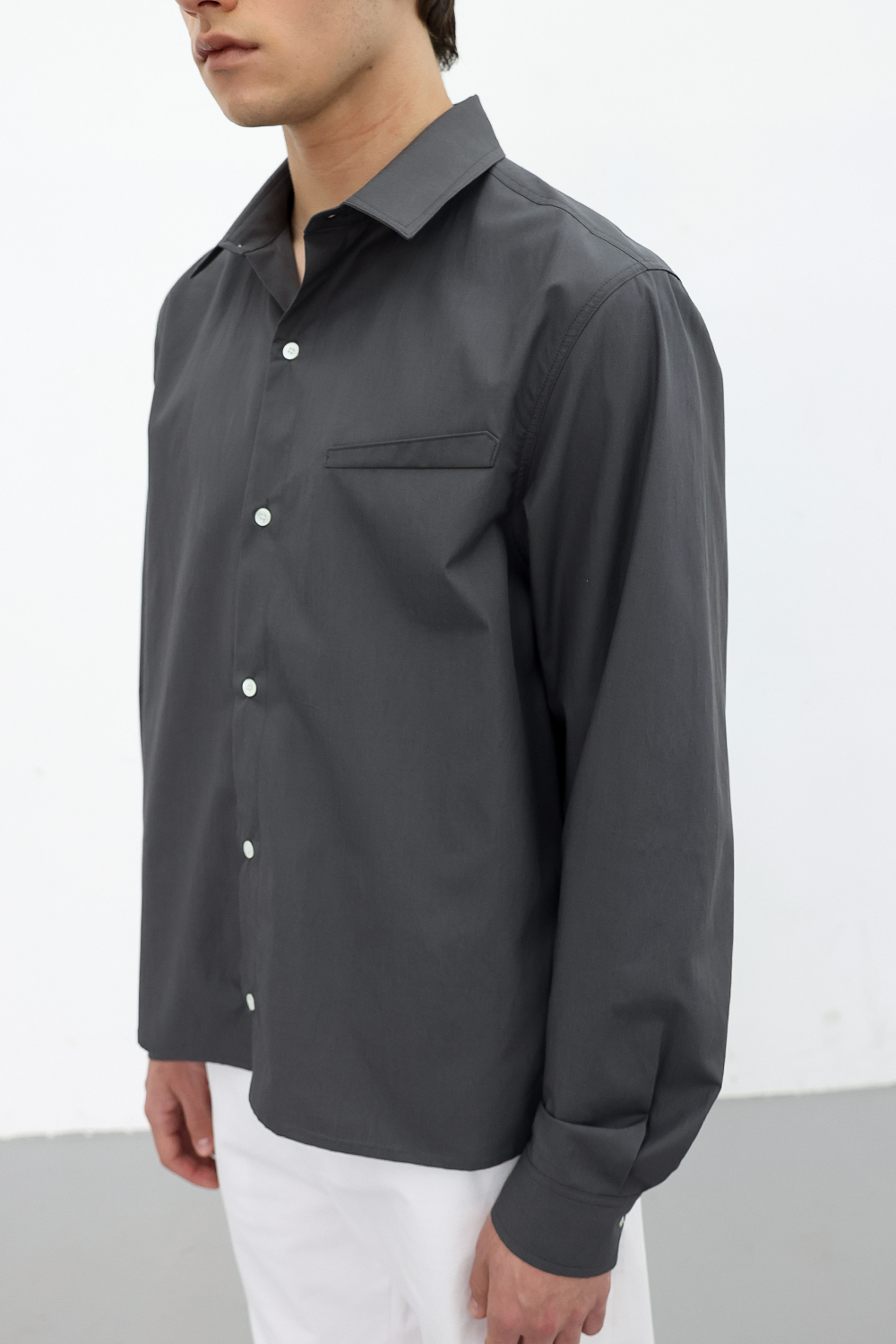[ANYTIME LOREAK] FREESIA BLOOM SHIRT - CHARCOAL