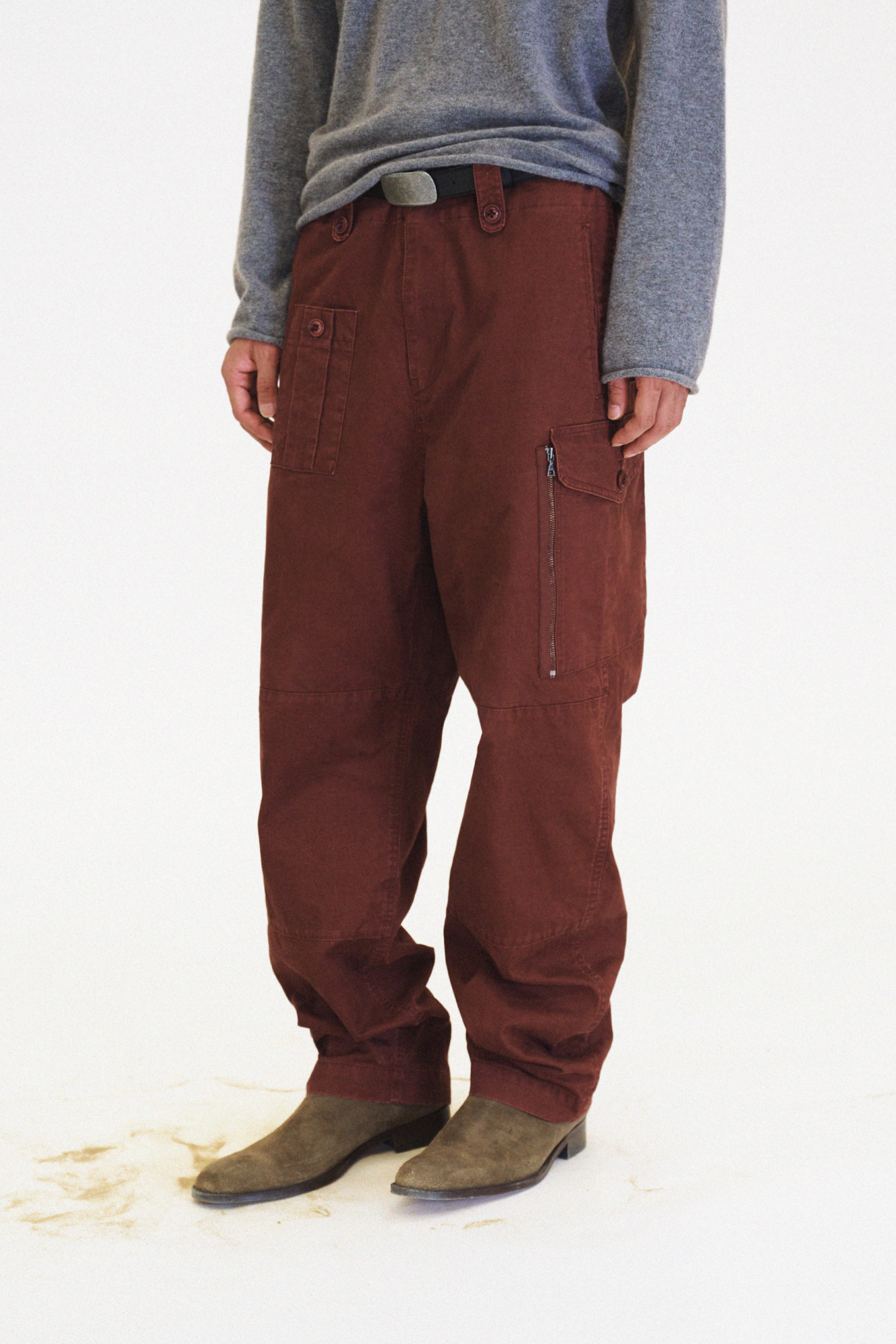 [SURFACE EDITION] WASHED COMBAT TROUSERS RED