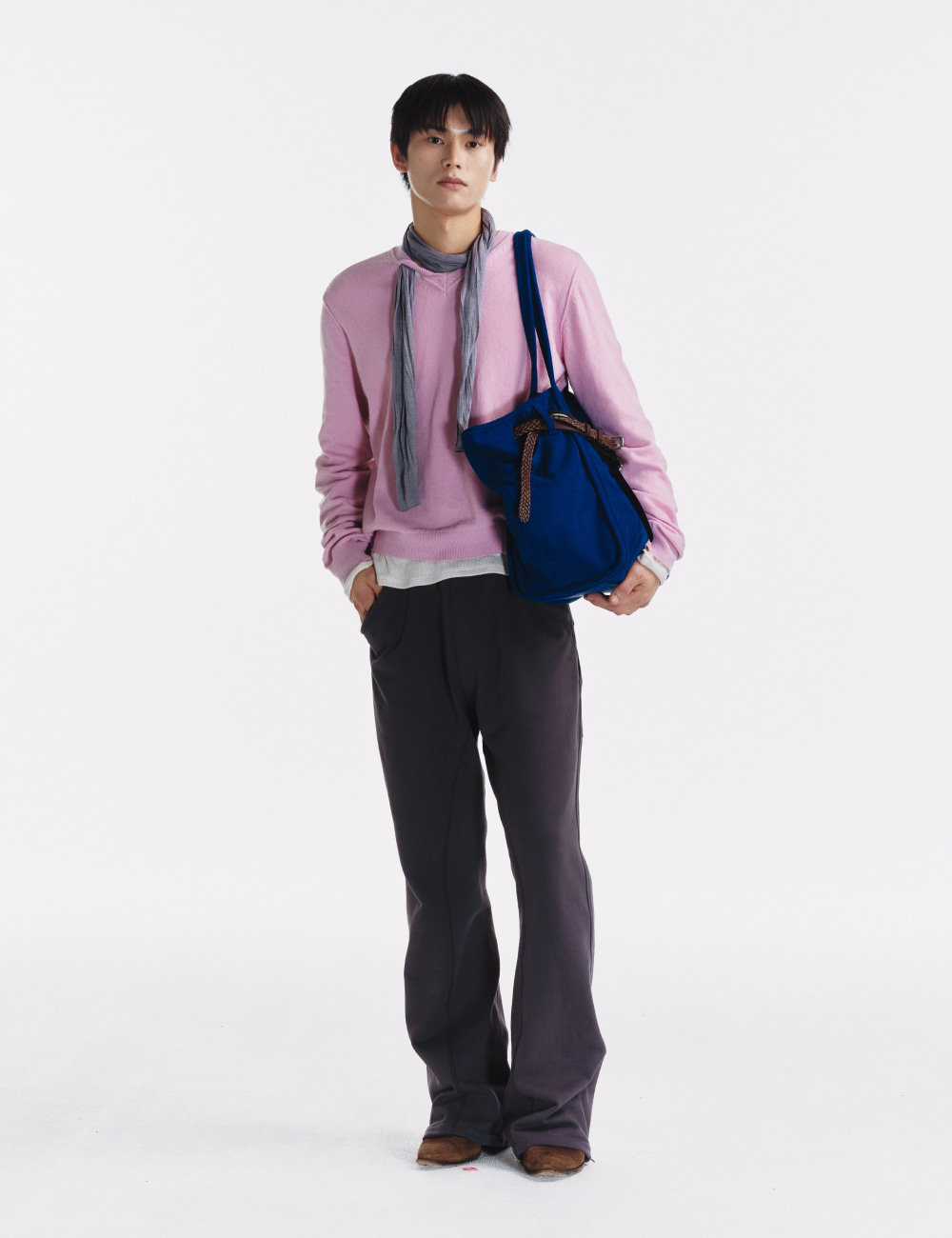 [GEN:RE] Archive Trouser Leather Bag Blue