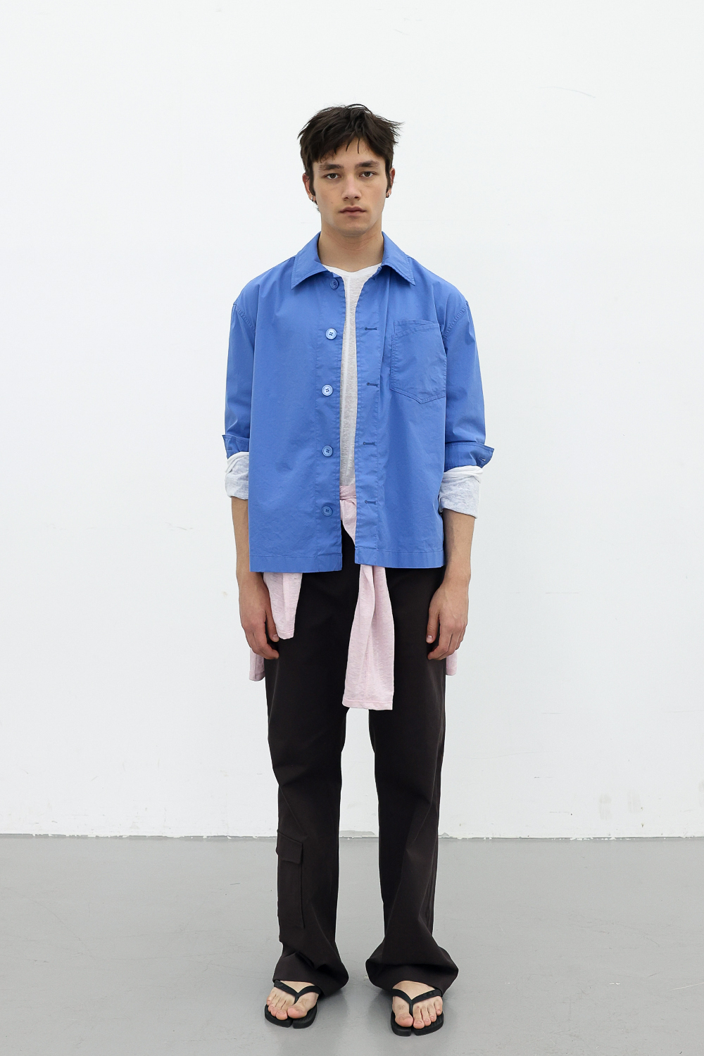 [ANYTIME LOREAK] AIRY WASHED SHIRT - BLUE