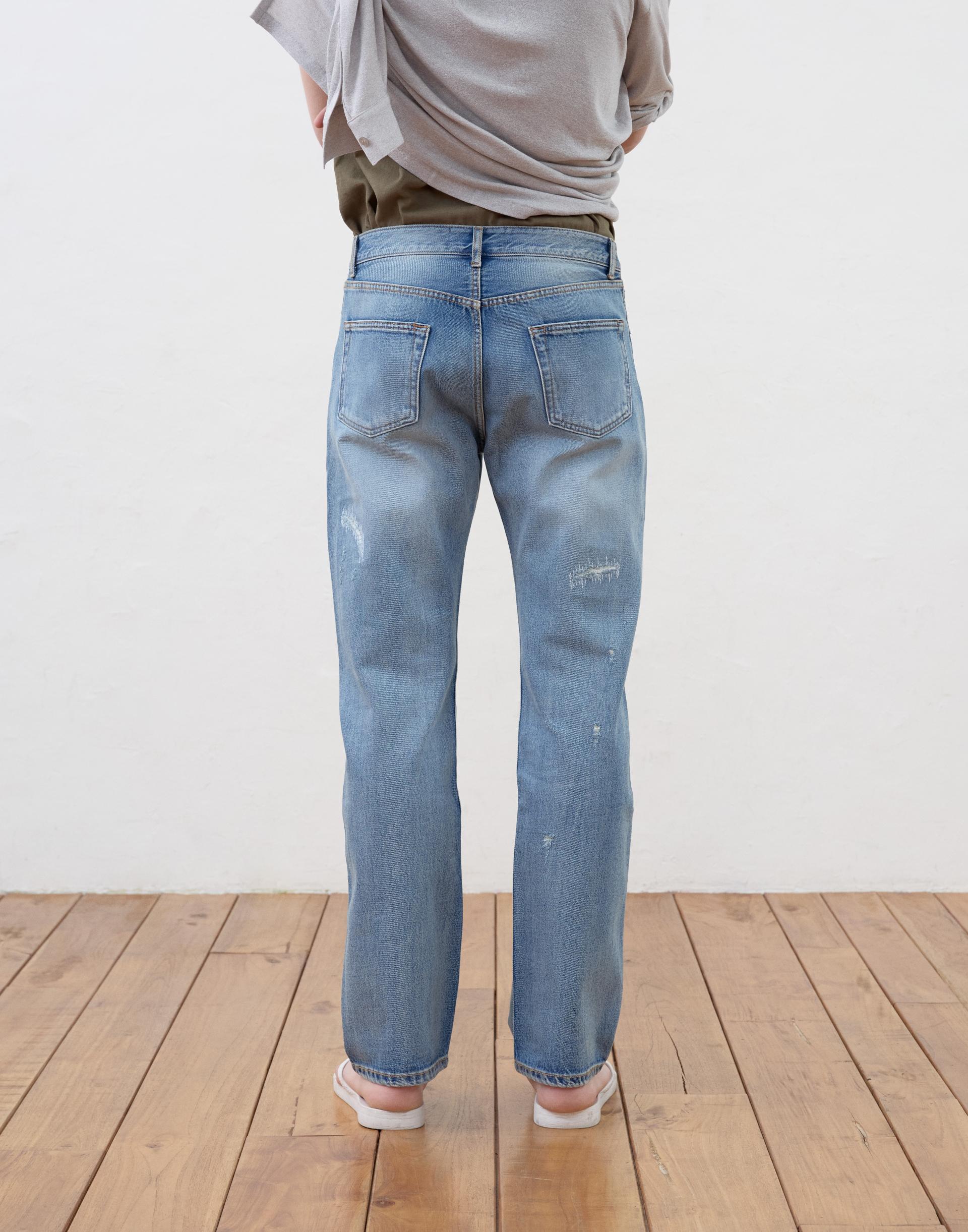 [MOOMYUNG] 60'S DISTRESSED STRAIGHT DENIM