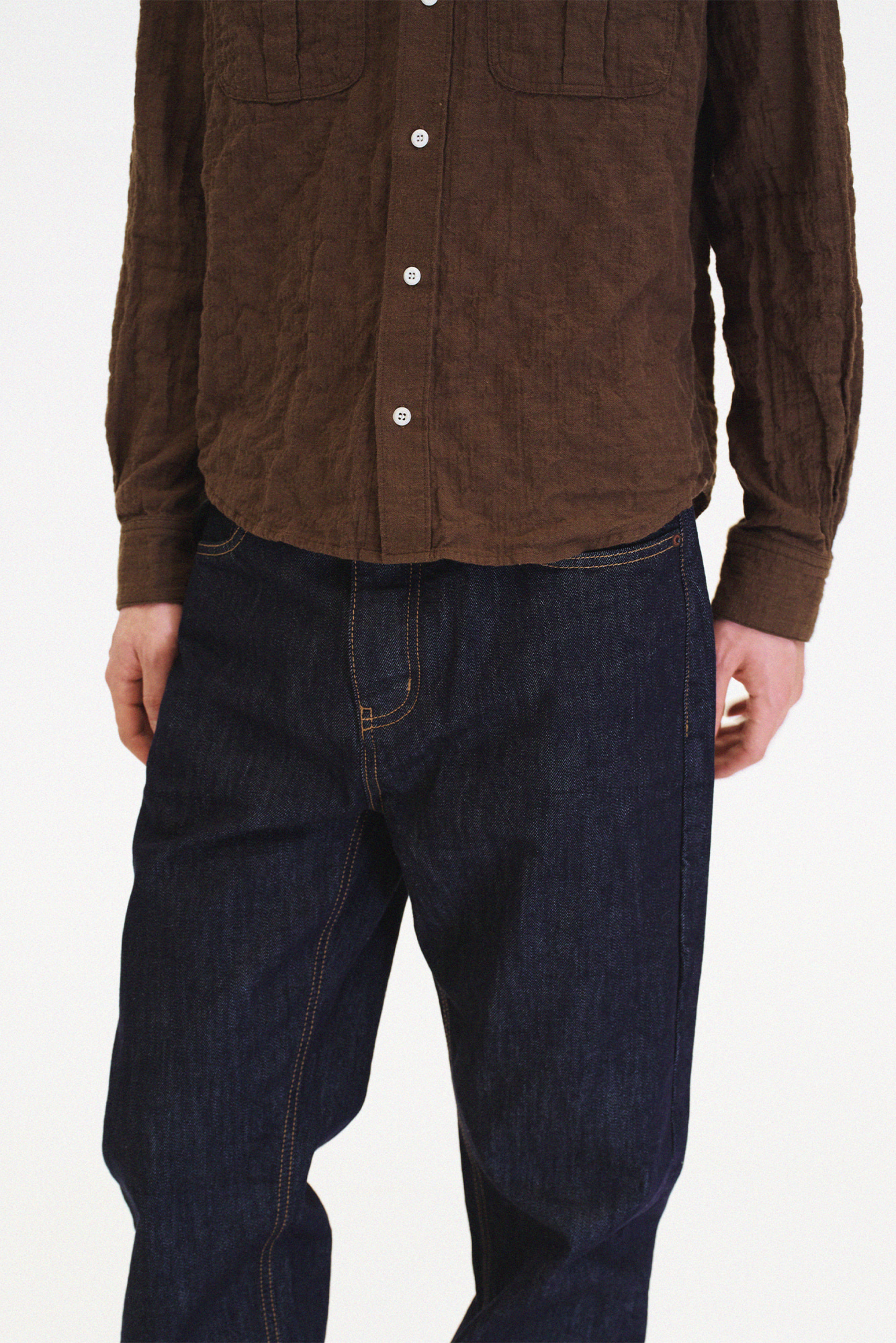 [SURFACE EDITION] BRUSHED WORK SHIRTS BROWN