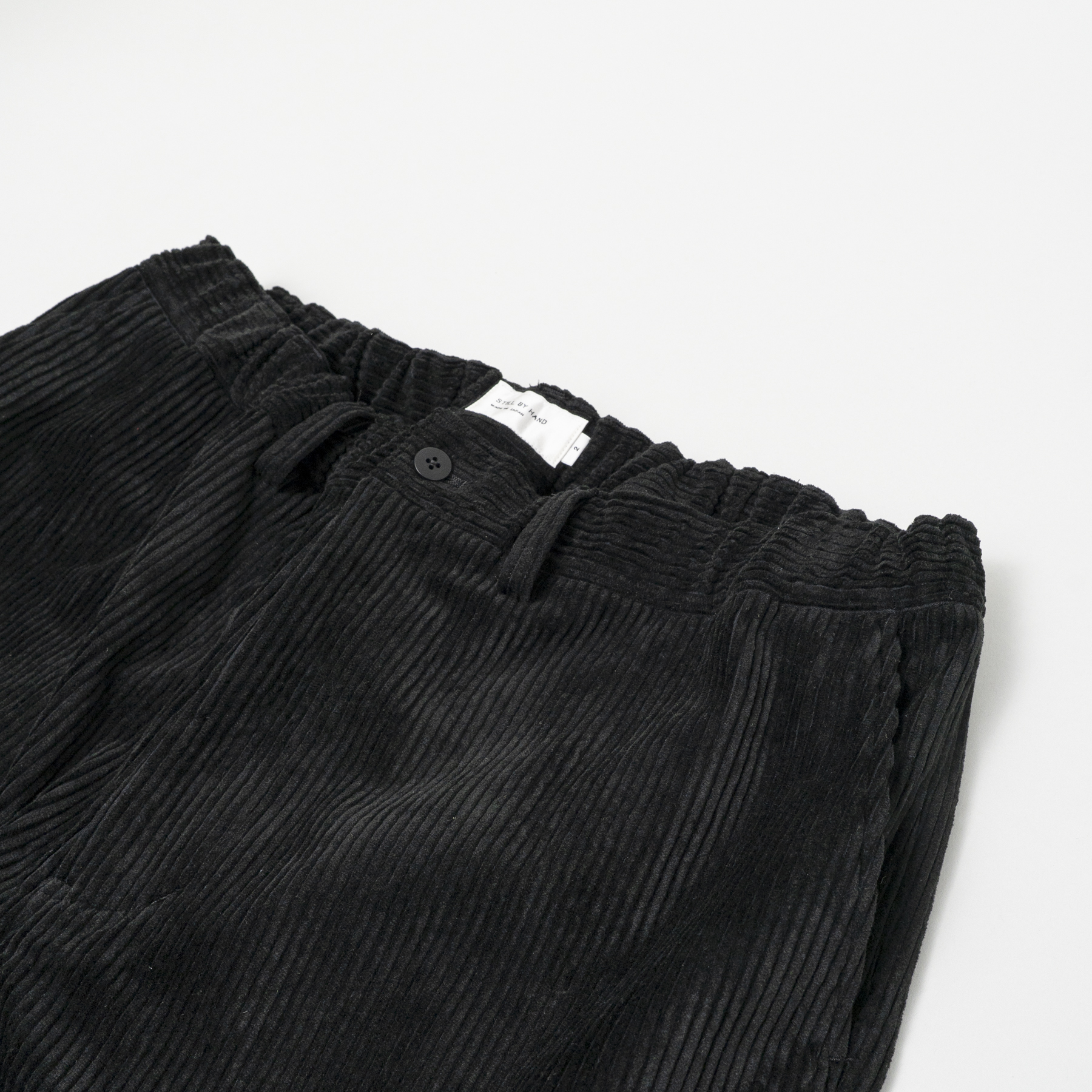 [STILL BY HAND] PT03263OS - Corduroy straight pants BLACK