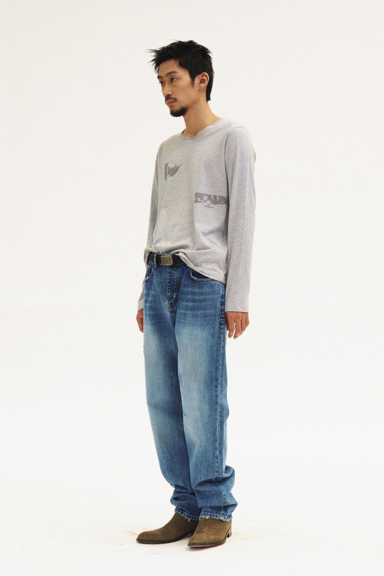 [SURFACE EDITION] STAIN STRAIGHT DENIM PANTS INDIGO