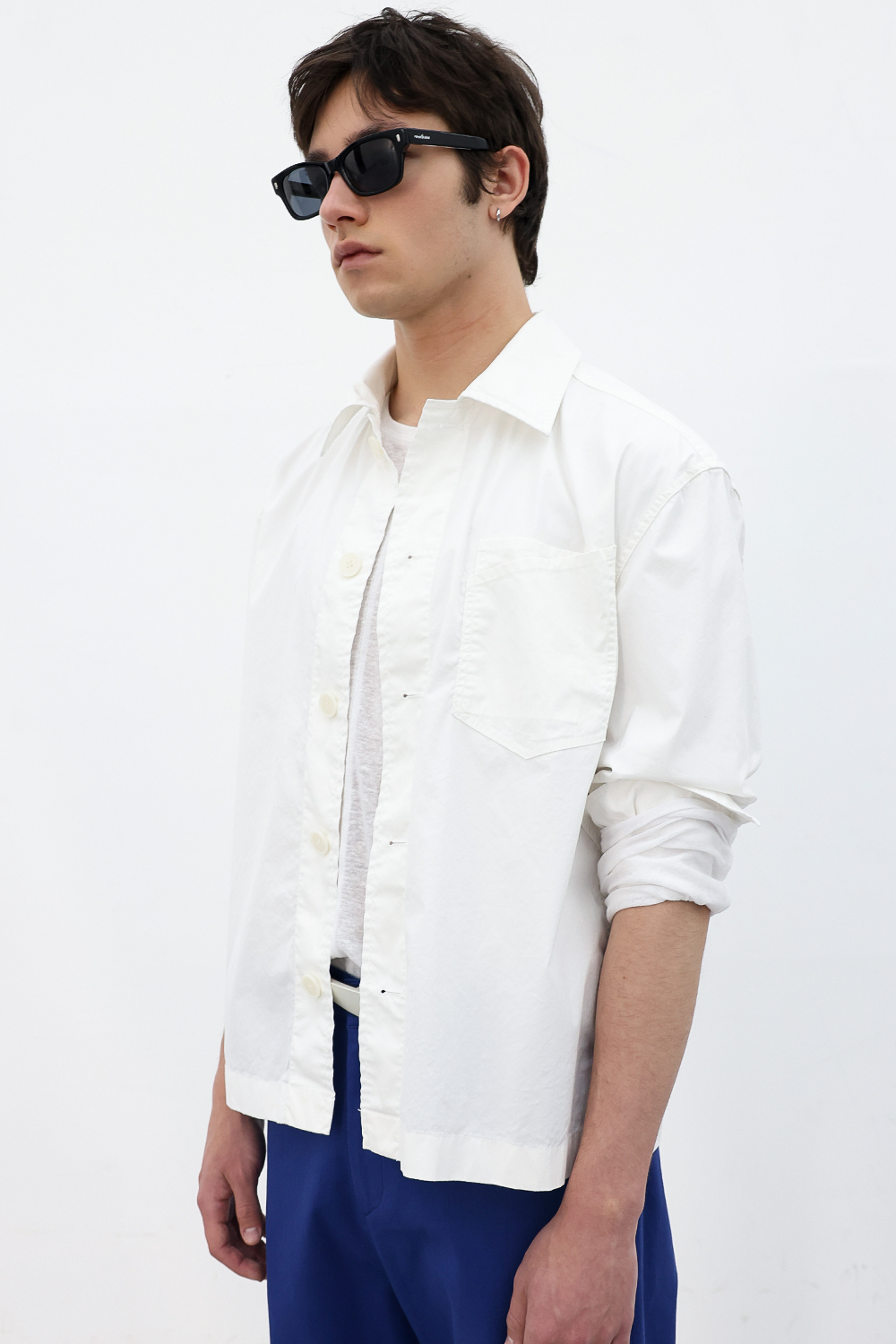 [ANYTIME LOREAK] AIRY WASHED SHIRT -WHITE