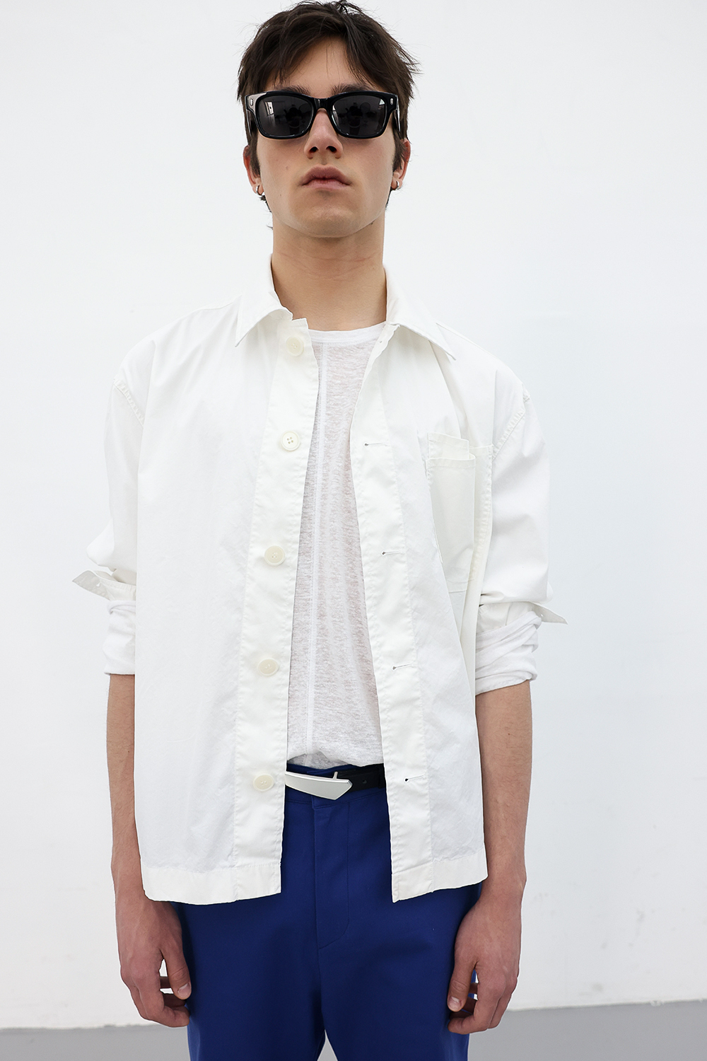 [ANYTIME LOREAK] AIRY WASHED SHIRT -WHITE
