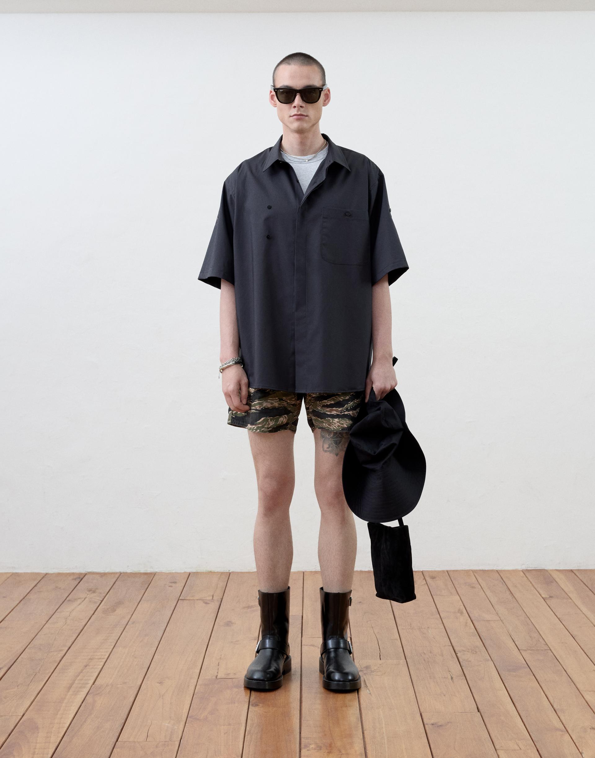 [MOOMYUNG] CITY COWBOY SHIRTS (BLACK)
