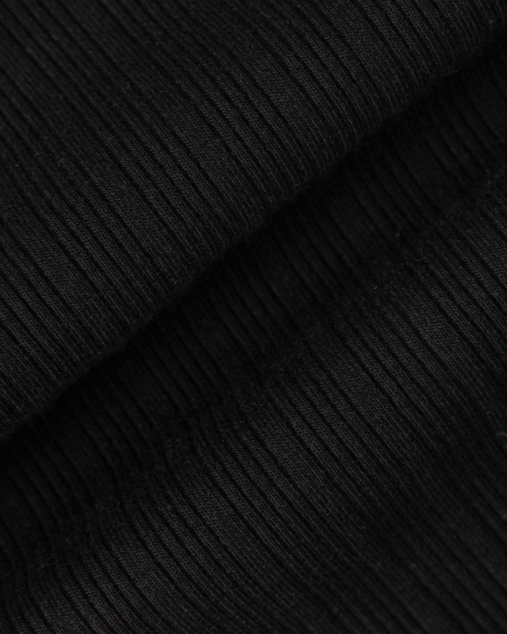 [kineto] Fine Cotton Ribbed Henley Top_Black