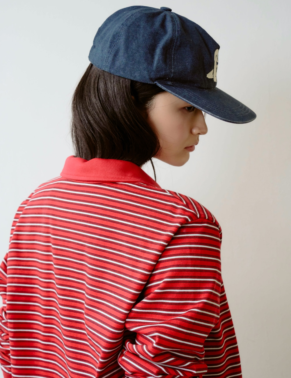 [GEN:RE] Play Homage Washed Ball Cap Navy