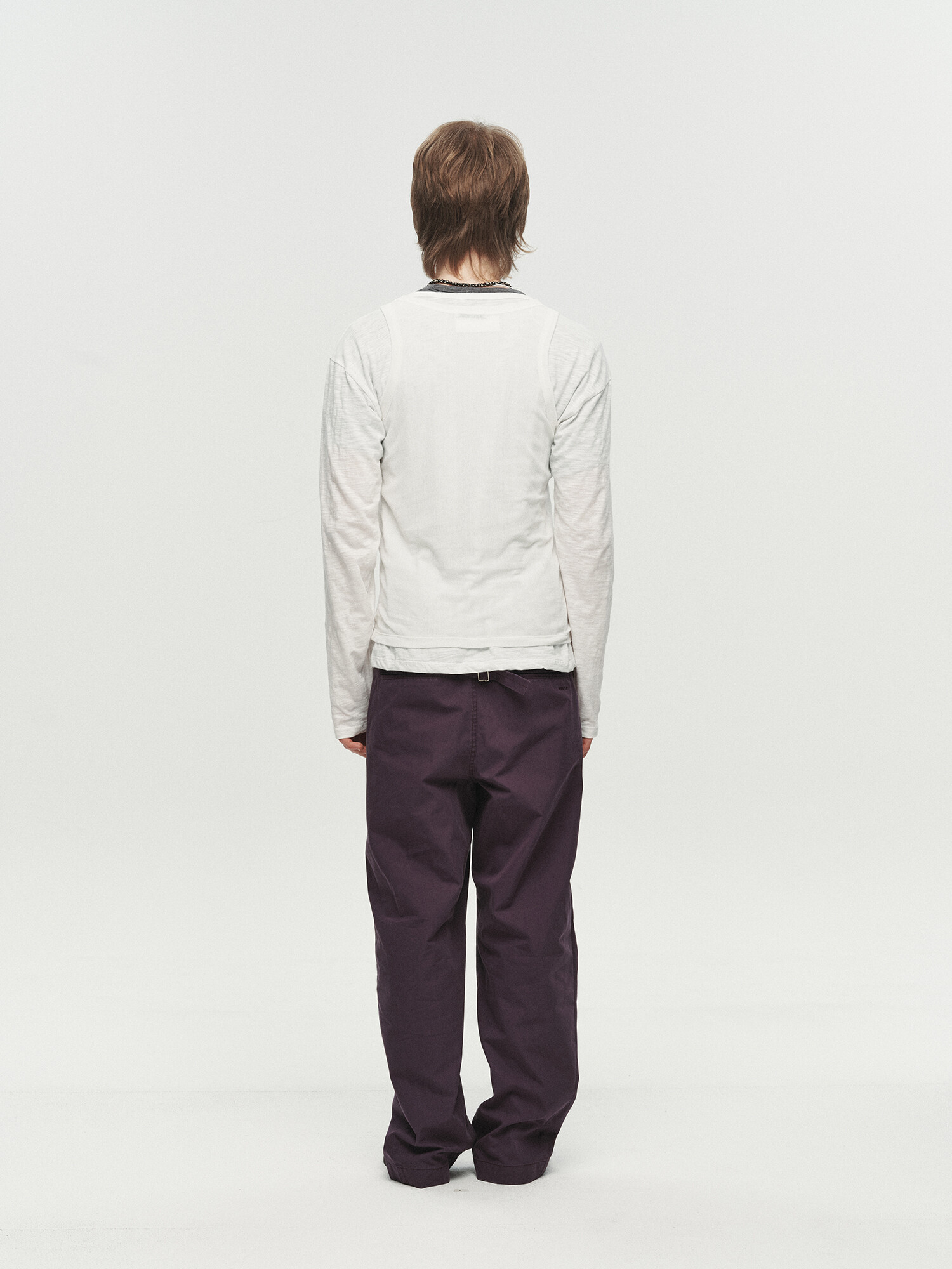 [HEUTE] BASE SLUB HENLEY NECK T-SHIRT (WHITE)