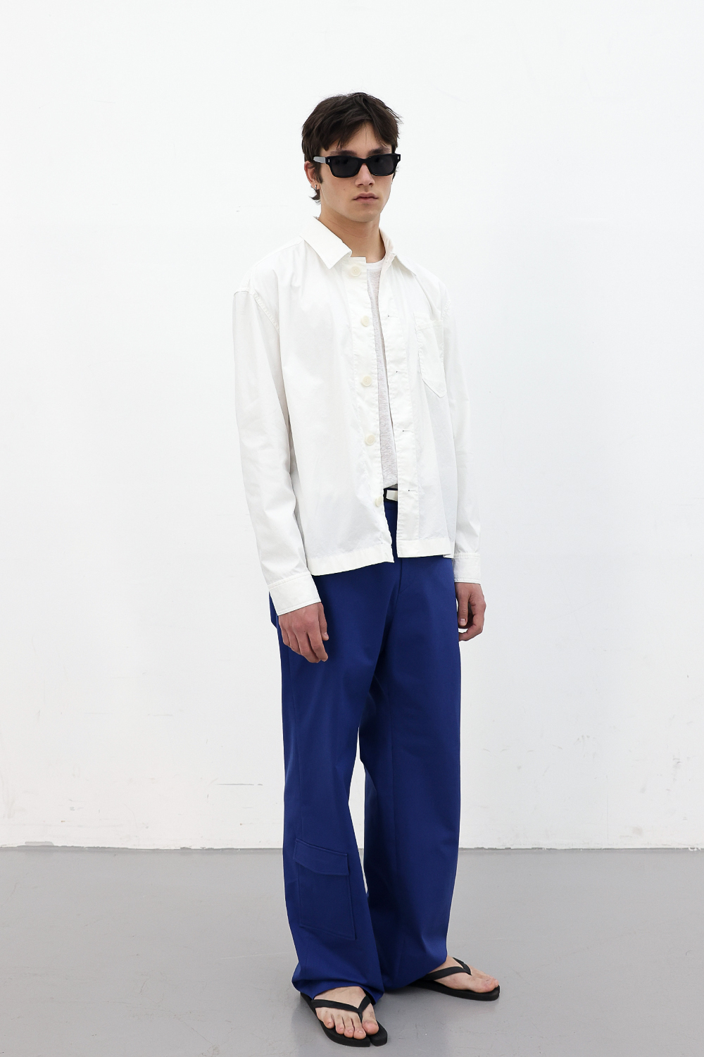 [ANYTIME LOREAK] POPPY WIDE COTTON PANTS - BLUE