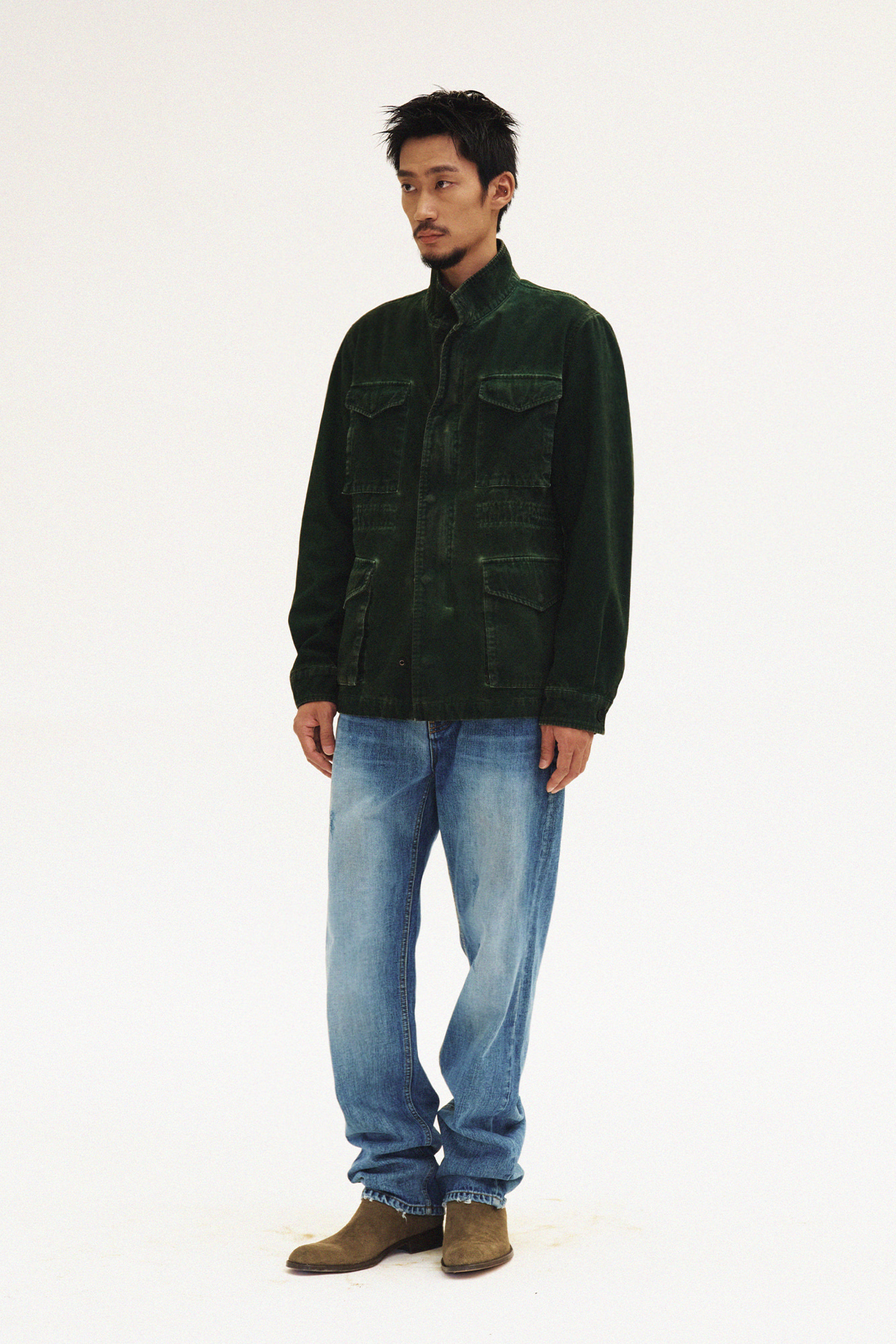[SURFACE EDITION] OVERDYED FIELD JACKET WASHED GREEN