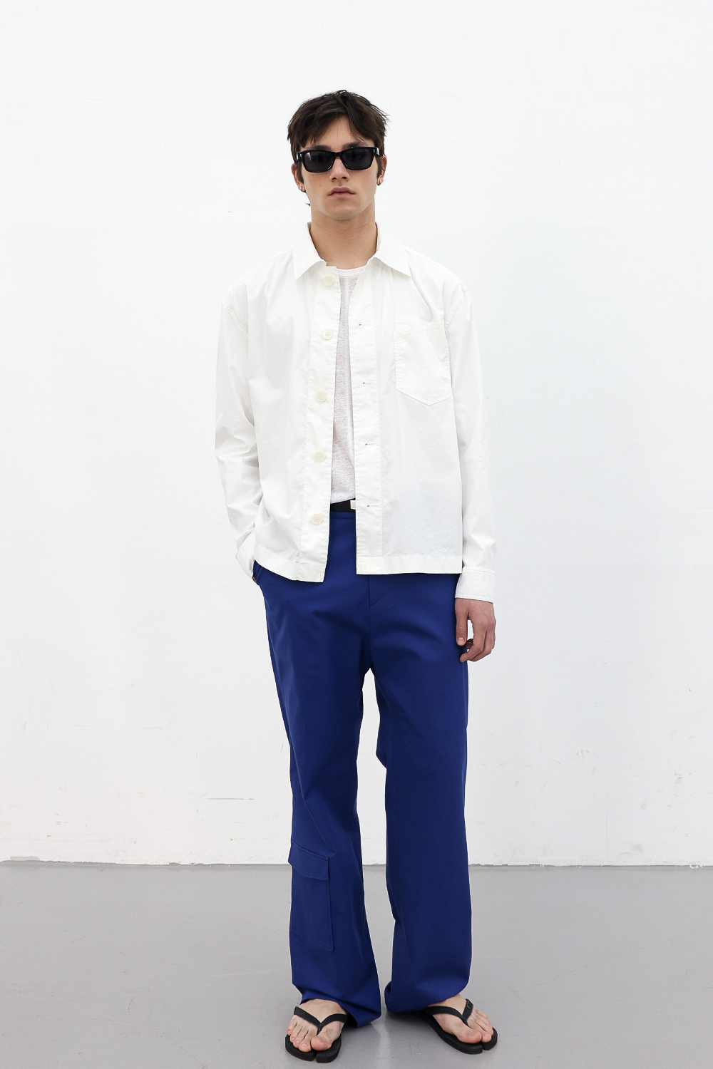 [ANYTIME LOREAK] POPPY WIDE COTTON PANTS - BLUE