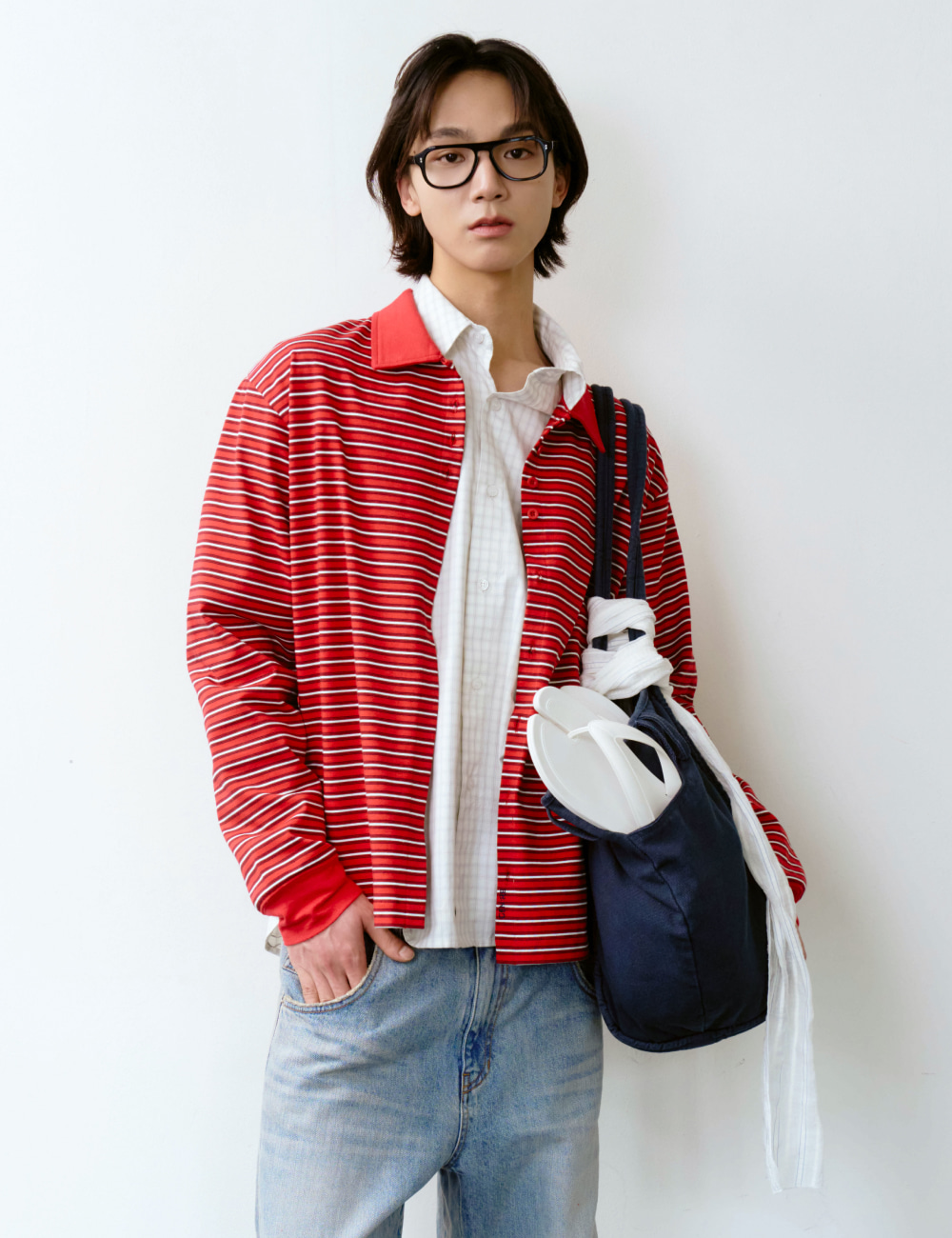 [GEN:RE] Any Way Pique Shirt Red