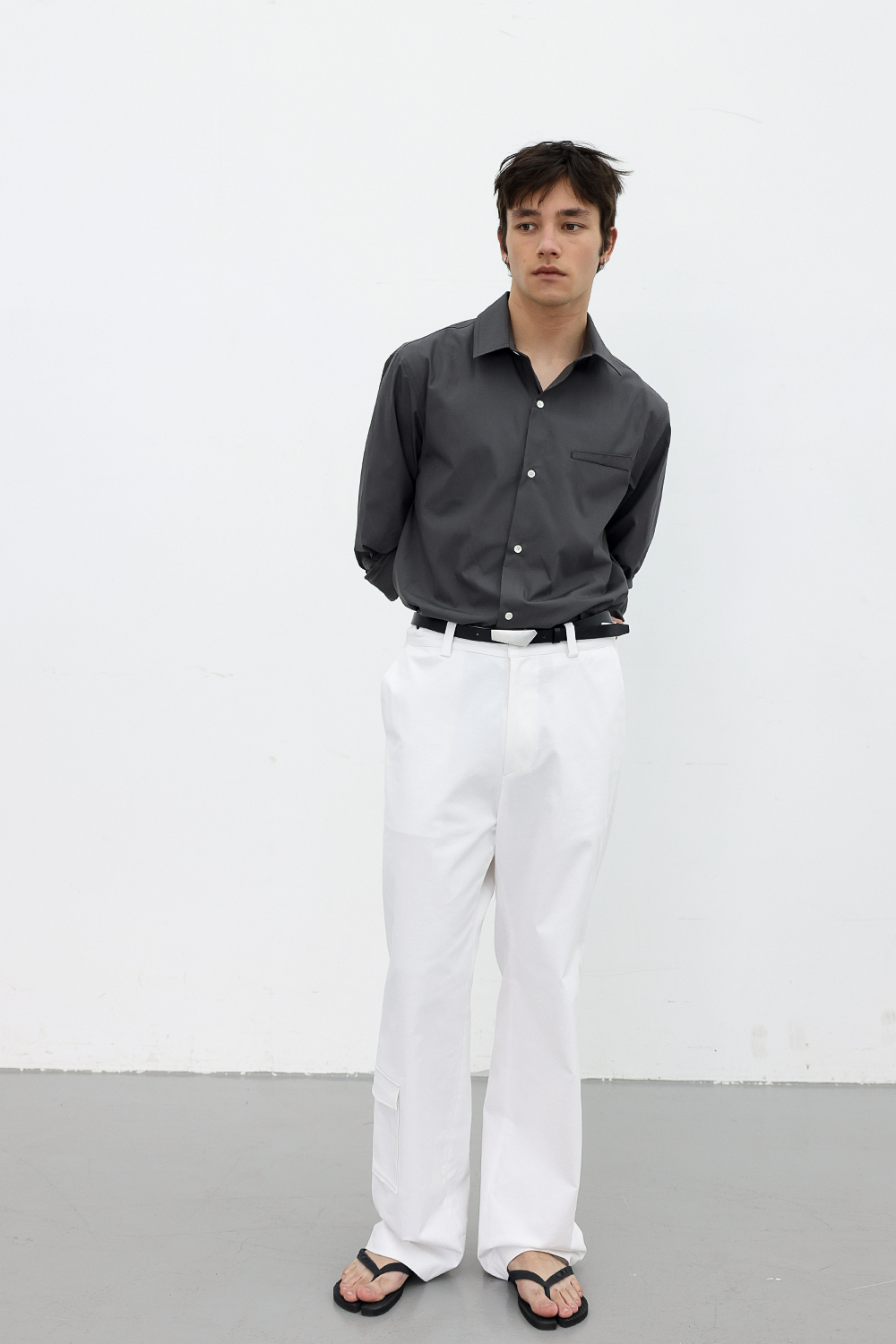 [ANYTIME LOREAK] FREESIA BLOOM SHIRT - CHARCOAL