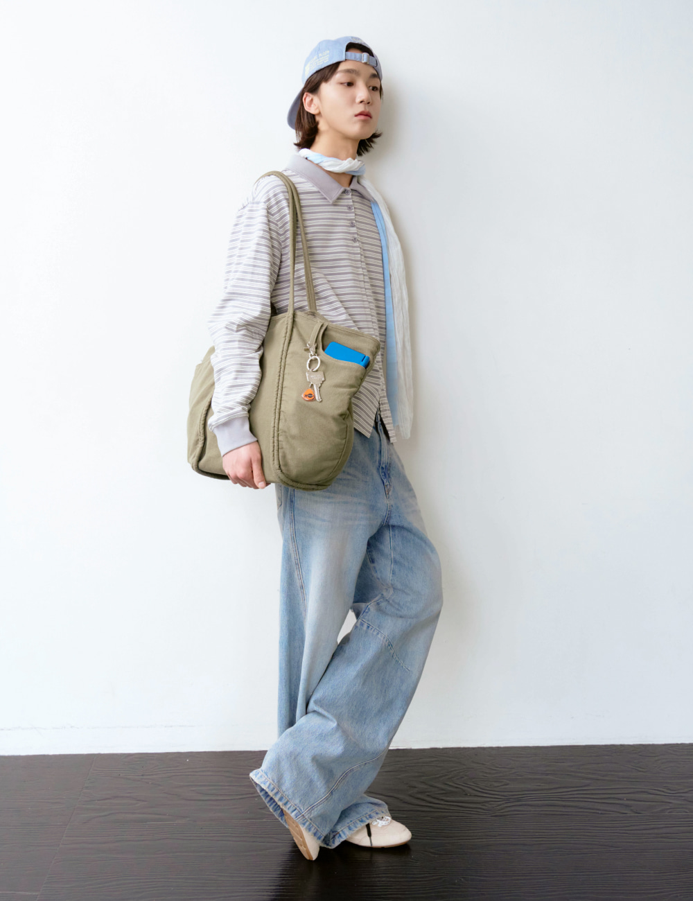 [GEN:RE] Play Homage Washed Ball Cap Sky Blue