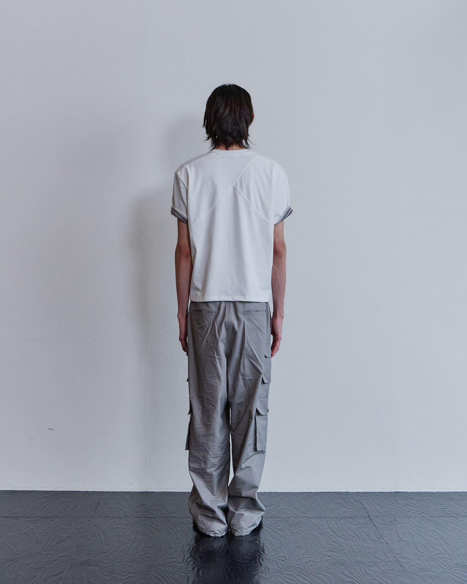 [WAVINESS] Stripe Layered T-shirts - White
