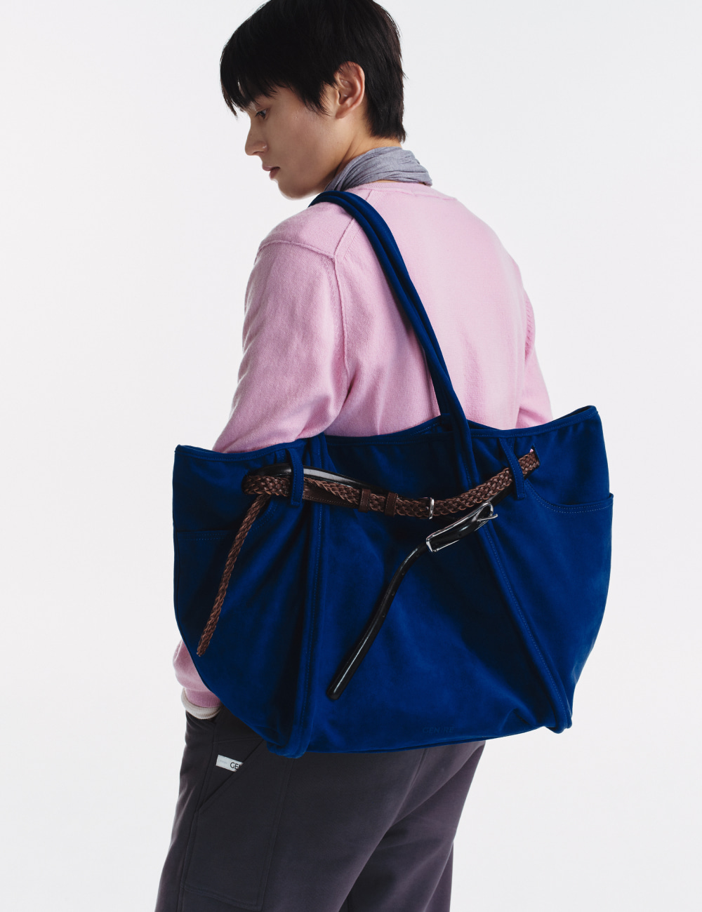 [GEN:RE] Archive Trouser Leather Bag Blue