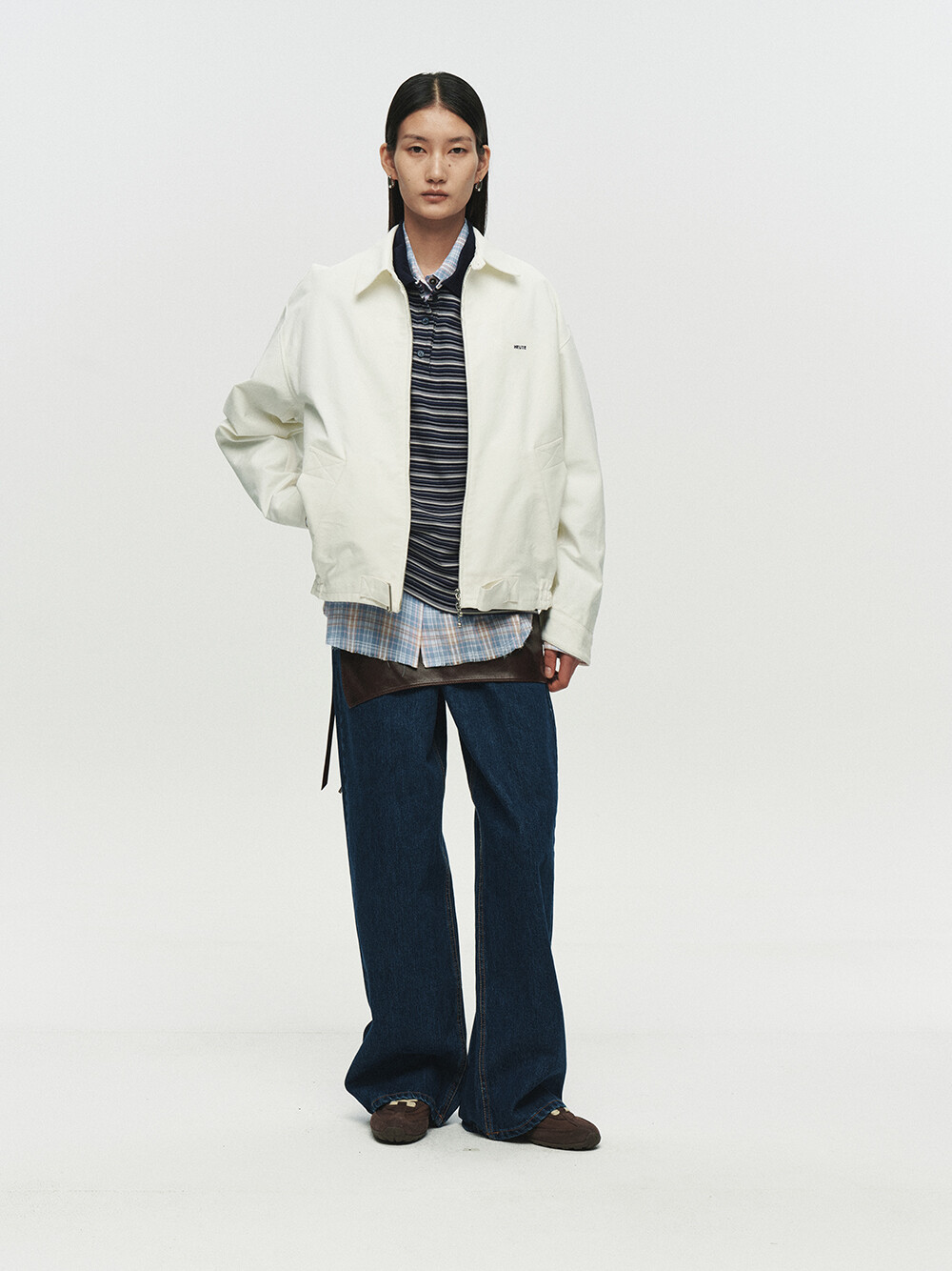 [HEUTE] MARTIN STRUCTURED BOMBER JACKET (OFF WHITE)