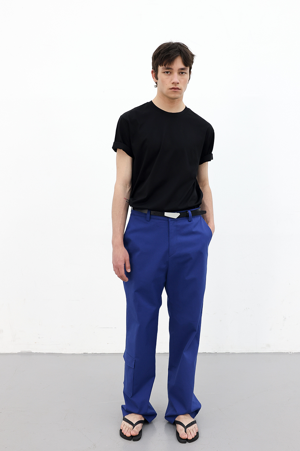 [ANYTIME LOREAK] POPPY WIDE COTTON PANTS - BLUE