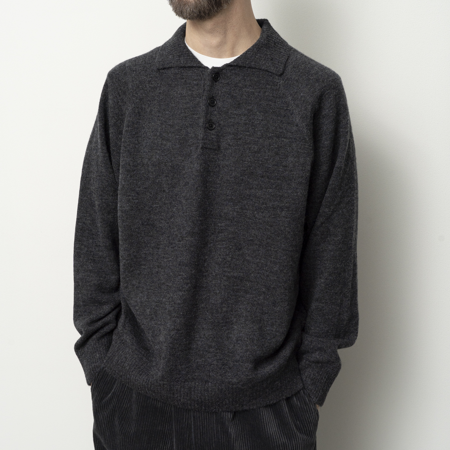 [STILL BY HAND] KN07263OS - SWEATER CHARCOAL 작업중 복제