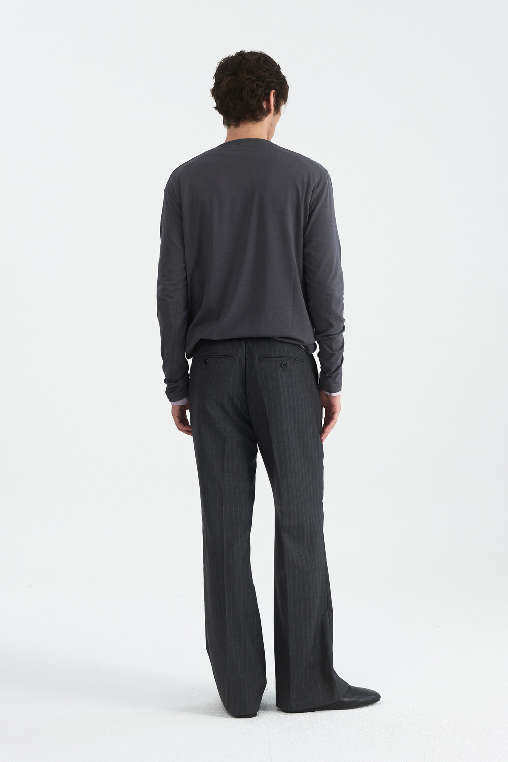 [WINDER] MODAL BLEND JERSEY TOP - DARK GREY