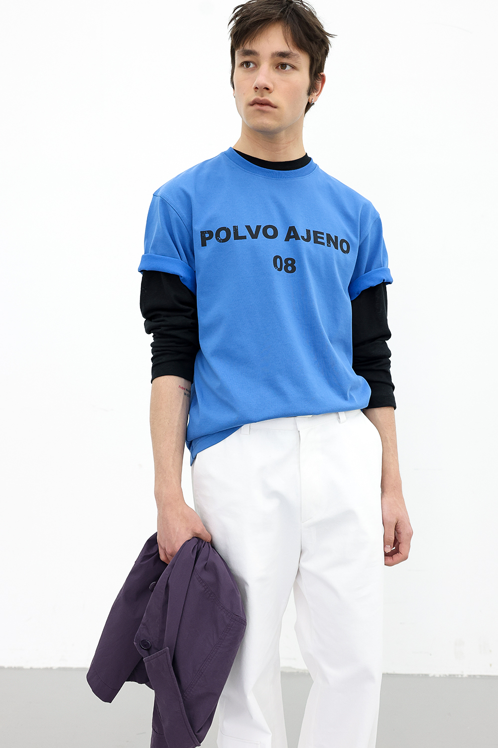 [ANYTIME LOREAK] PRIMROSE HALF TEE - BLUE